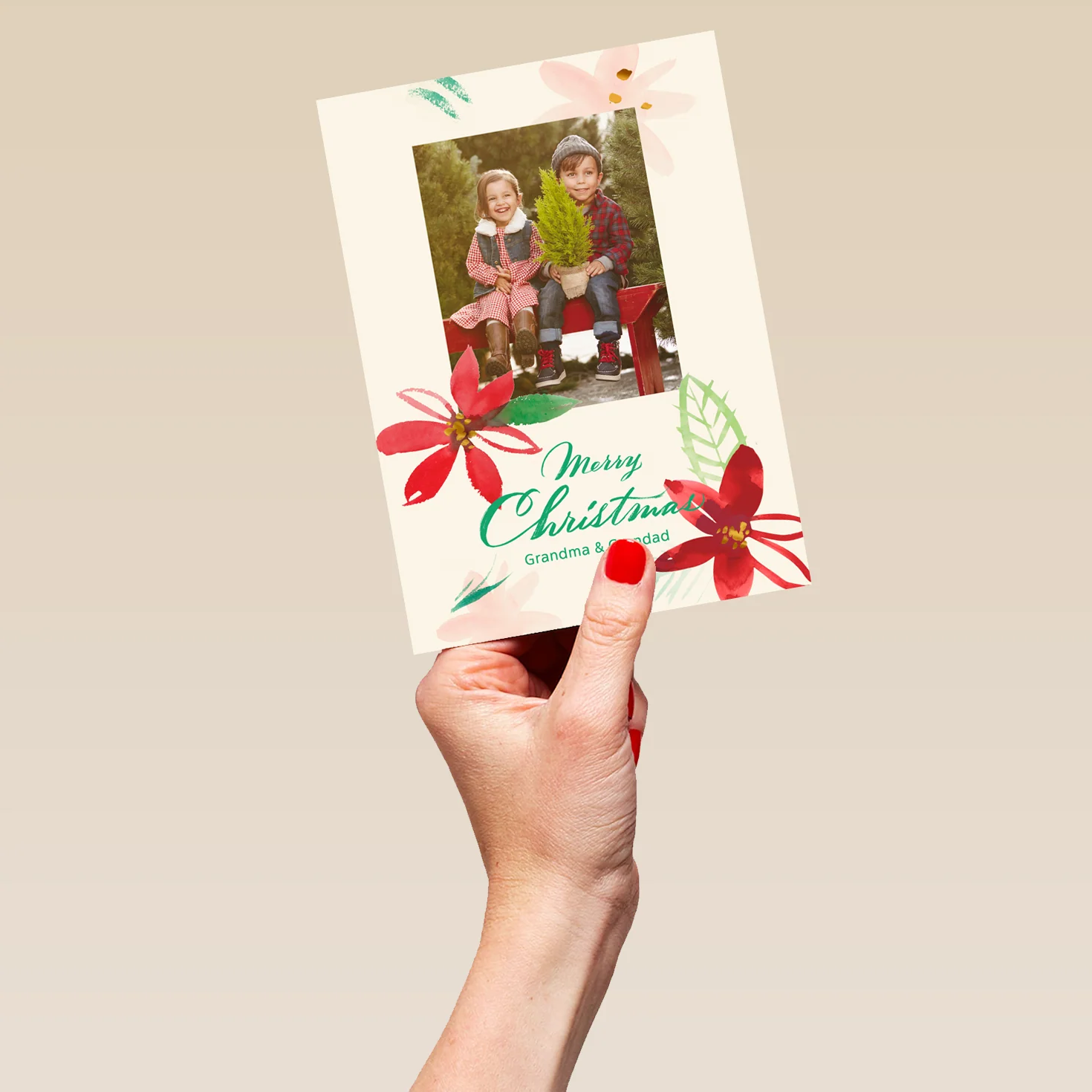 Personalised Grandma & Grandad Christmas Photo Card - Image 5