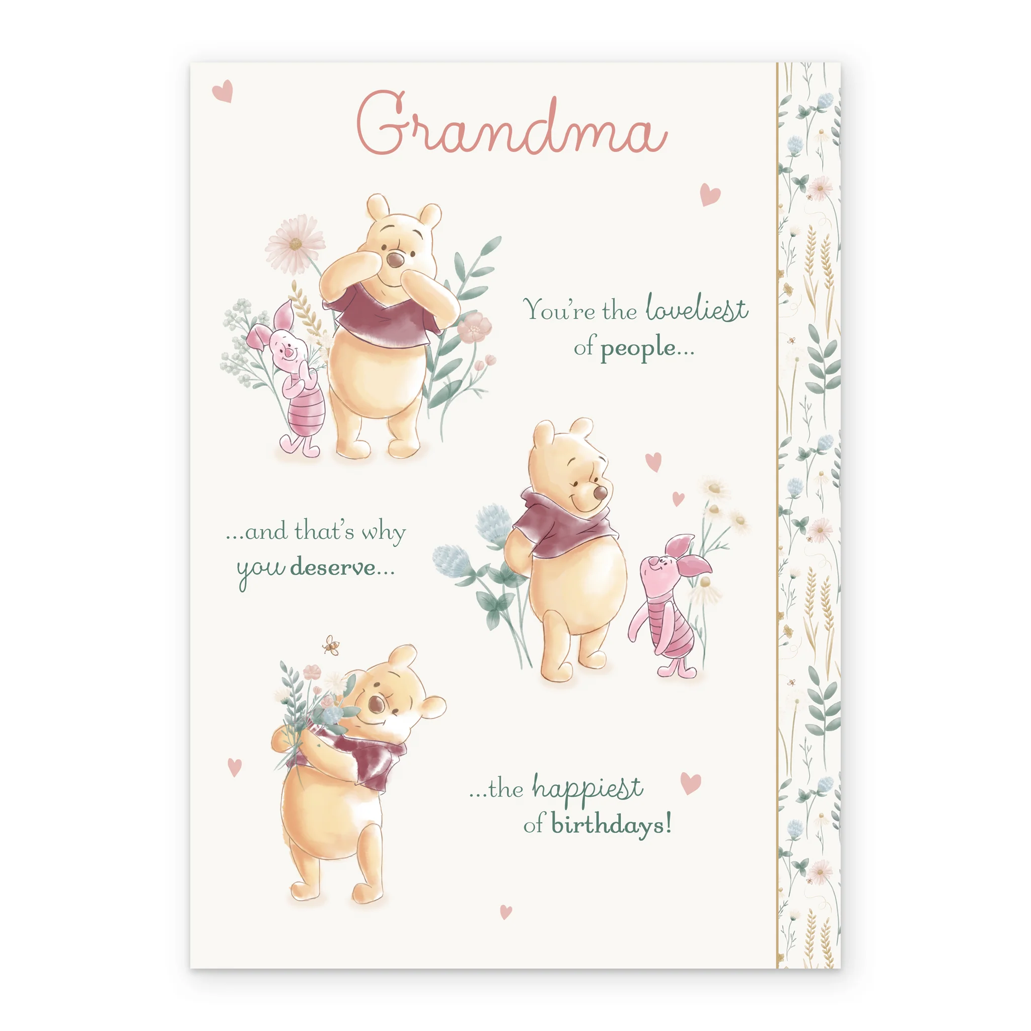 Personalised Grandma Winnie the Pooh & Piglet Birthday Card - Image 2