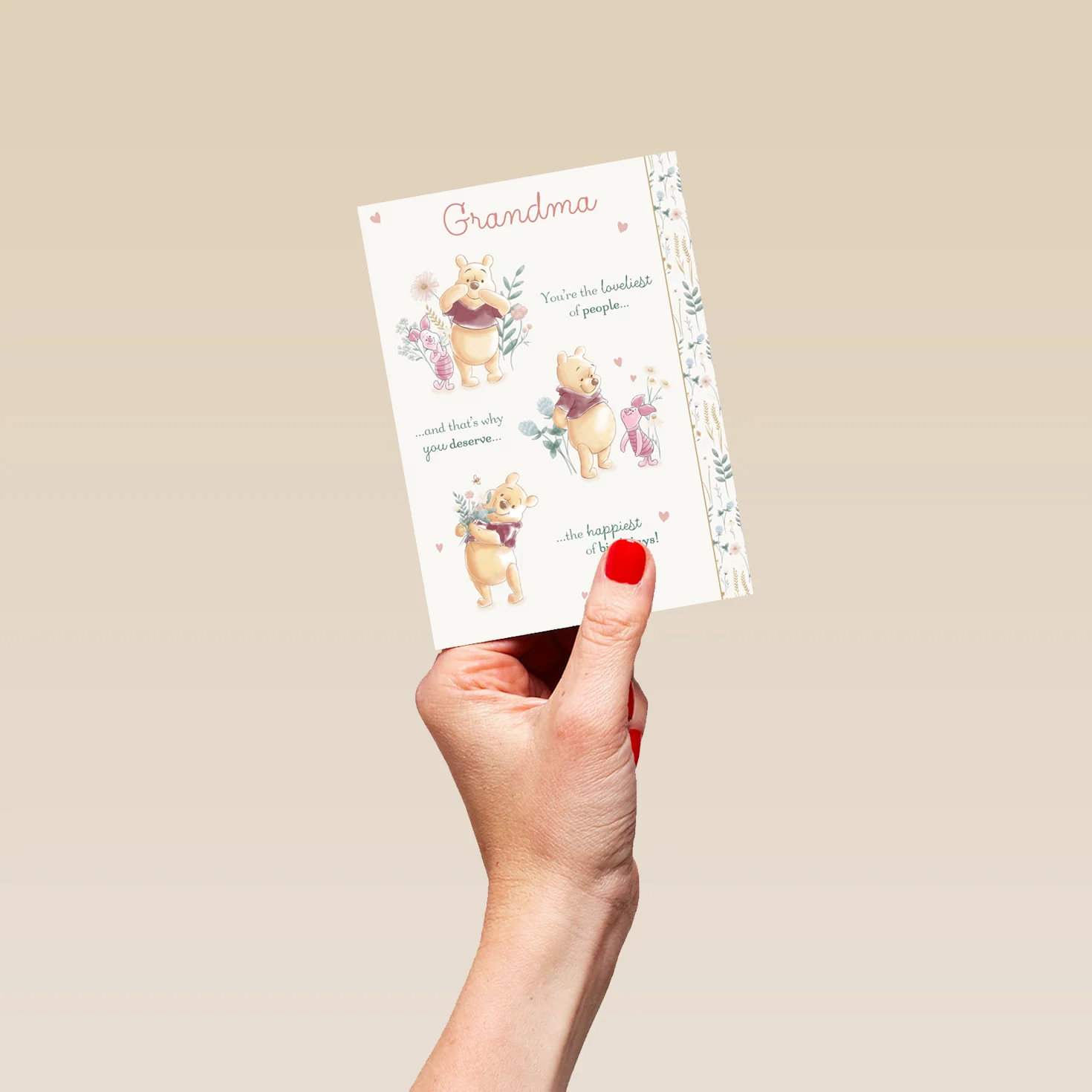 Personalised Grandma Winnie the Pooh & Piglet Birthday Card - Image 4