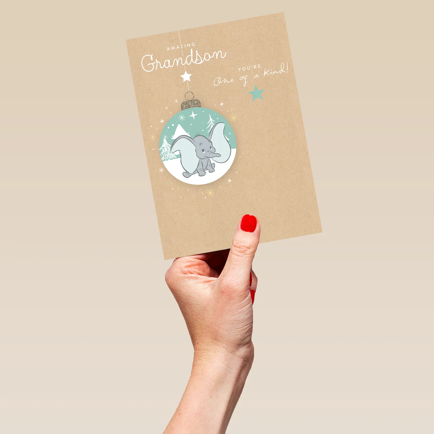 Personalised Grandson Disney Dumbo Christmas Card - Image 5