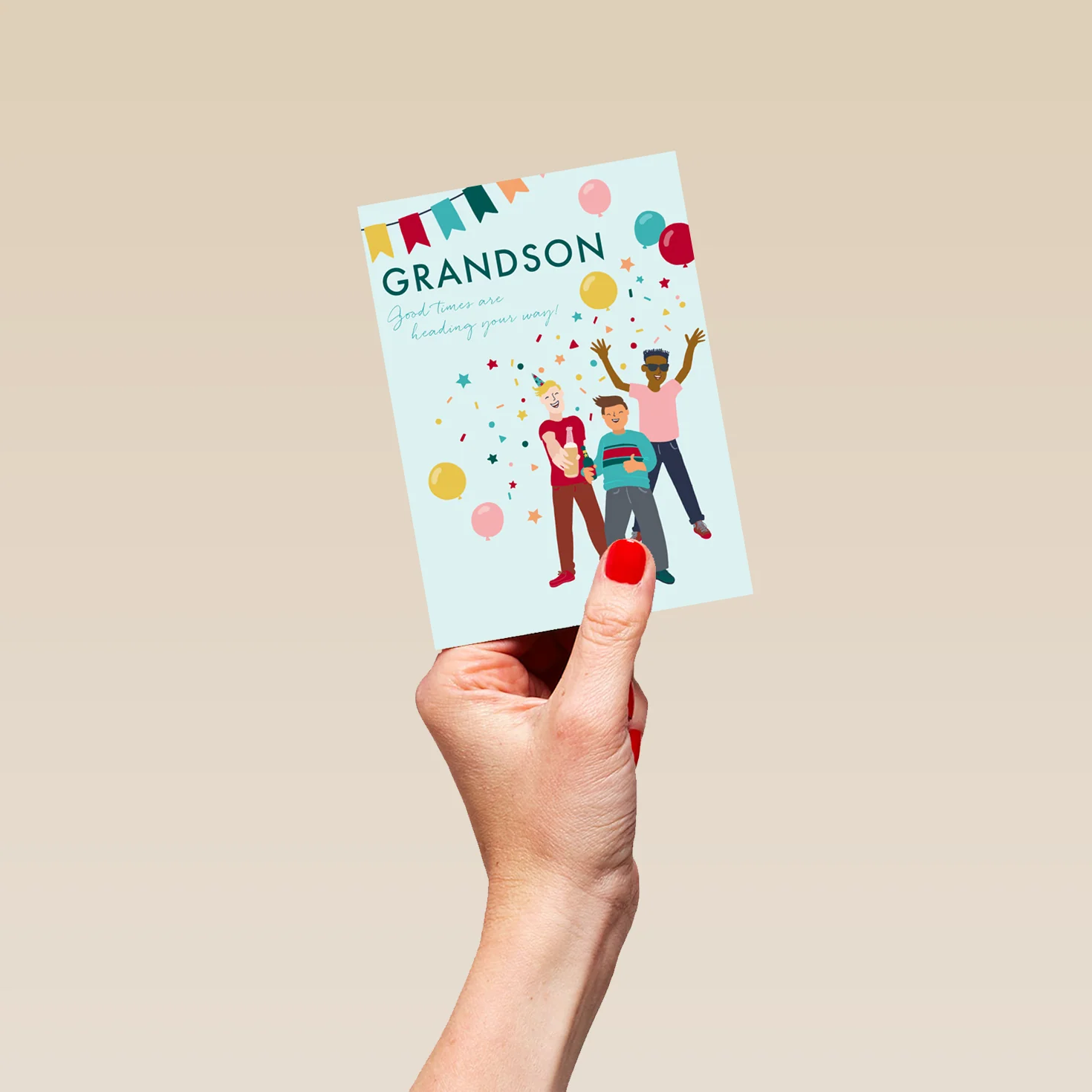 Personalised Grandson Party Birthday Card - Image 4