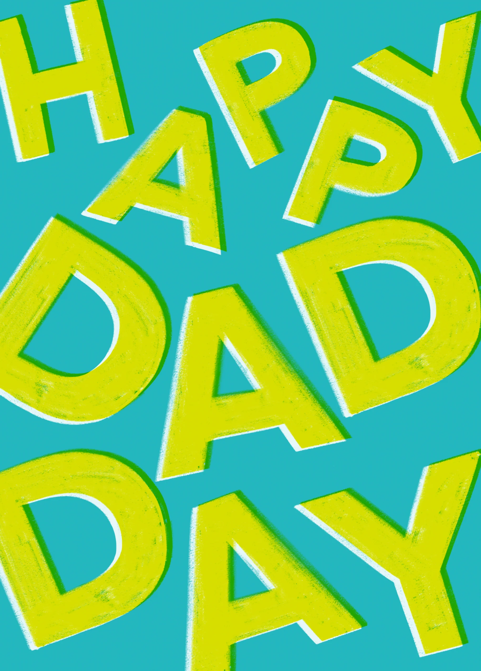 Personalised Green 'Happy Dad Day' Father's Day Card