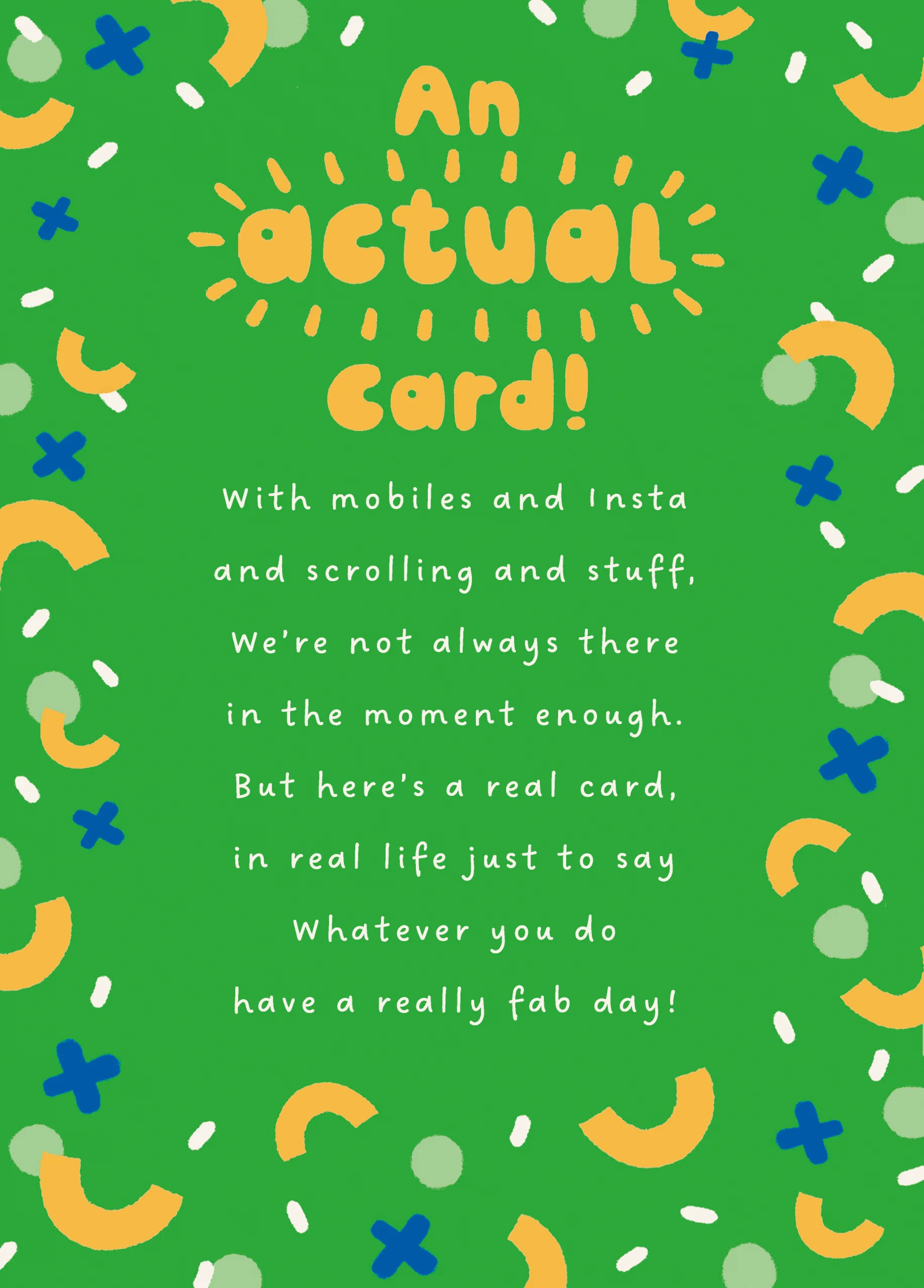 Personalised Green Heartfelt Funny Birthday Card