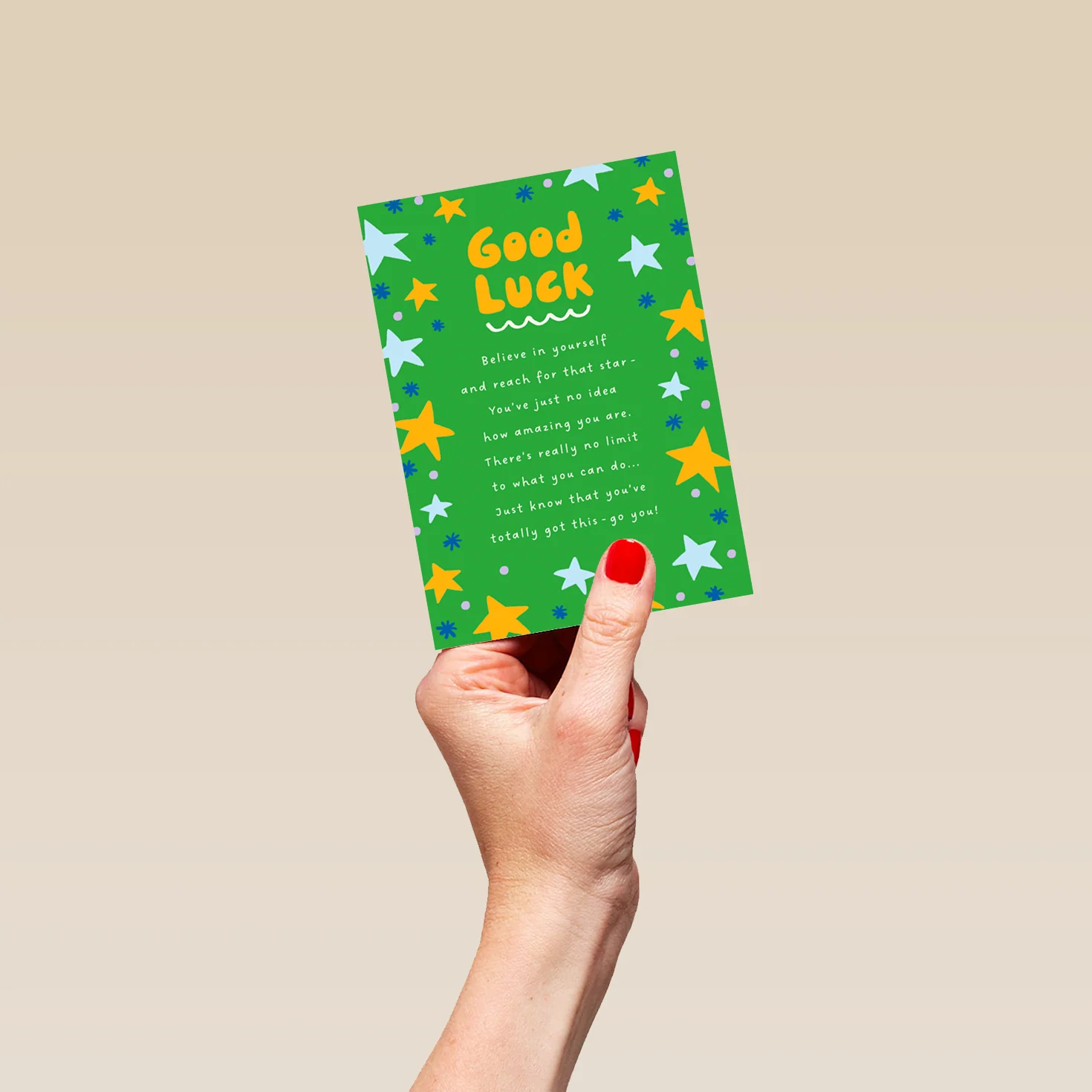 Personalised Green Heartfelt Good Luck Card - Image 4