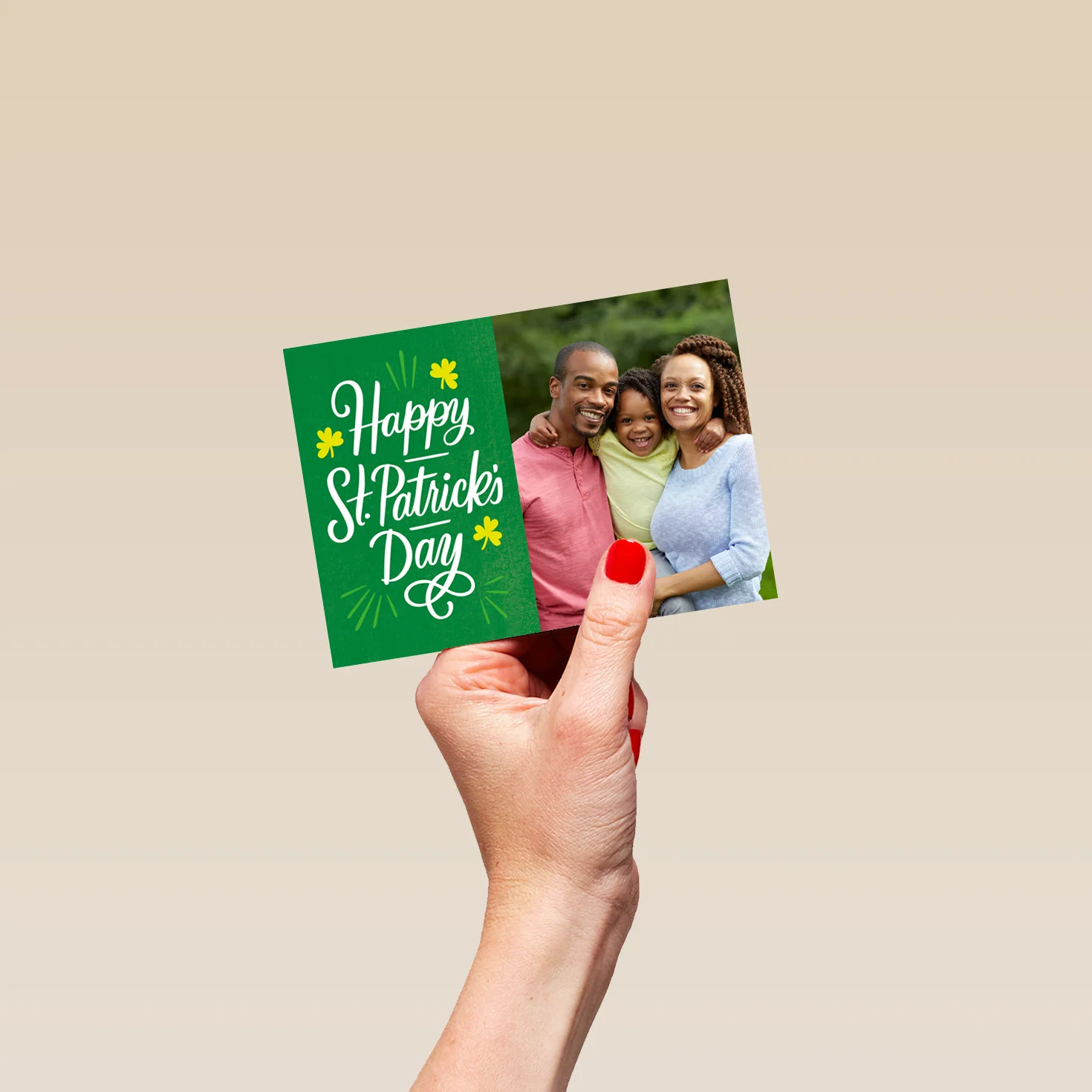 Personalised Green Photo Upload St Patrick's Day Card - Image 4