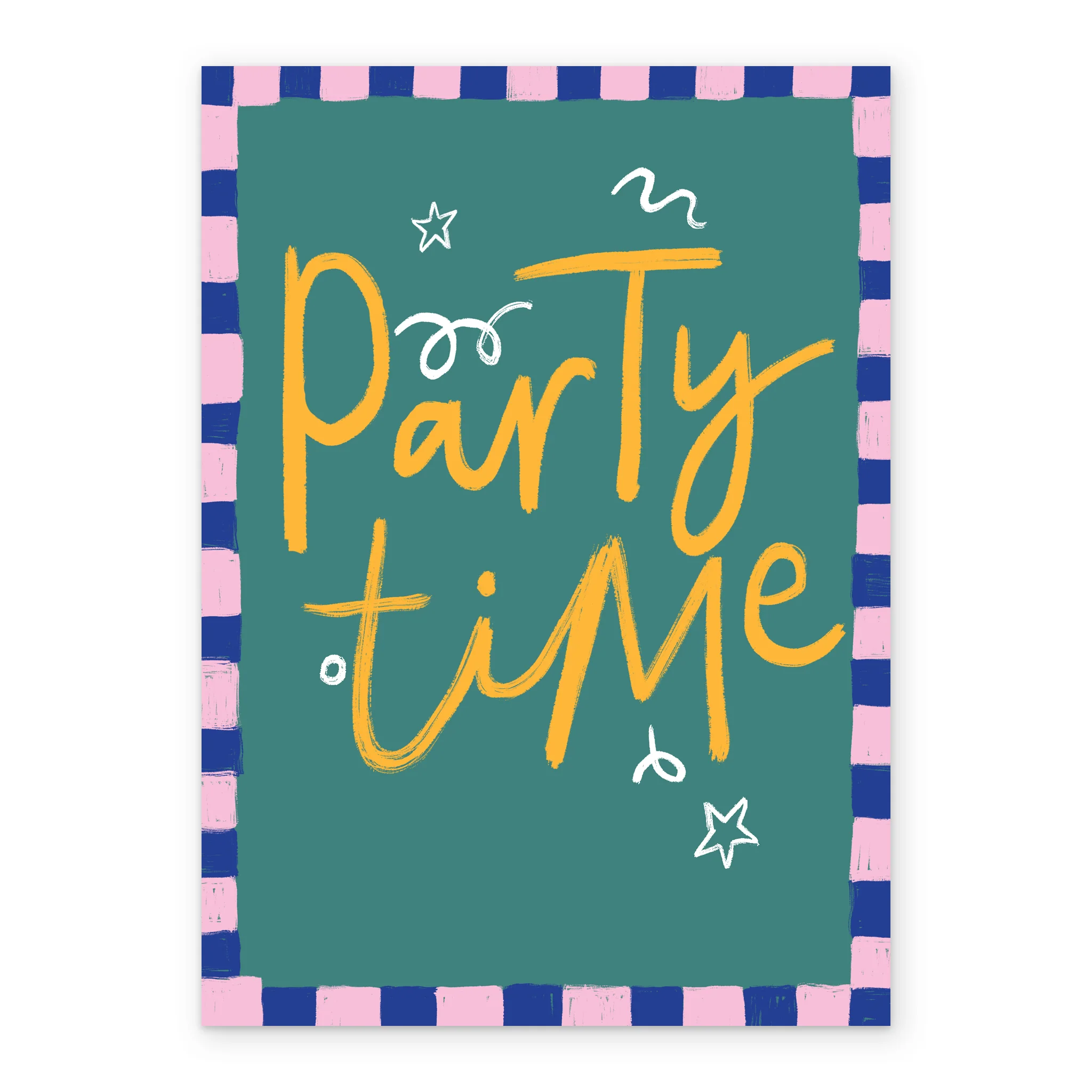 Personalised Green & Pink 'Party Time' Birthday Card - Image 2