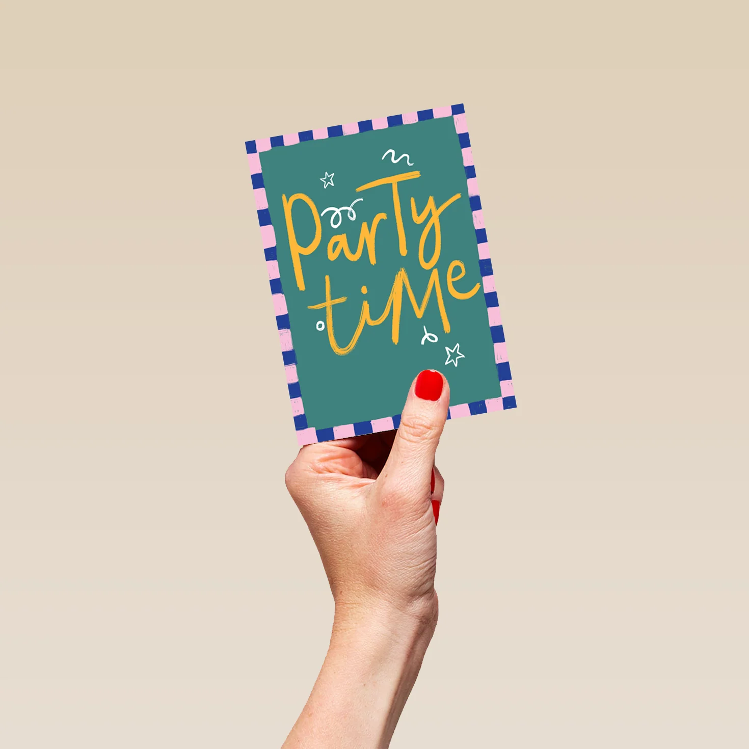 Personalised Green & Pink 'Party Time' Birthday Card - Image 4