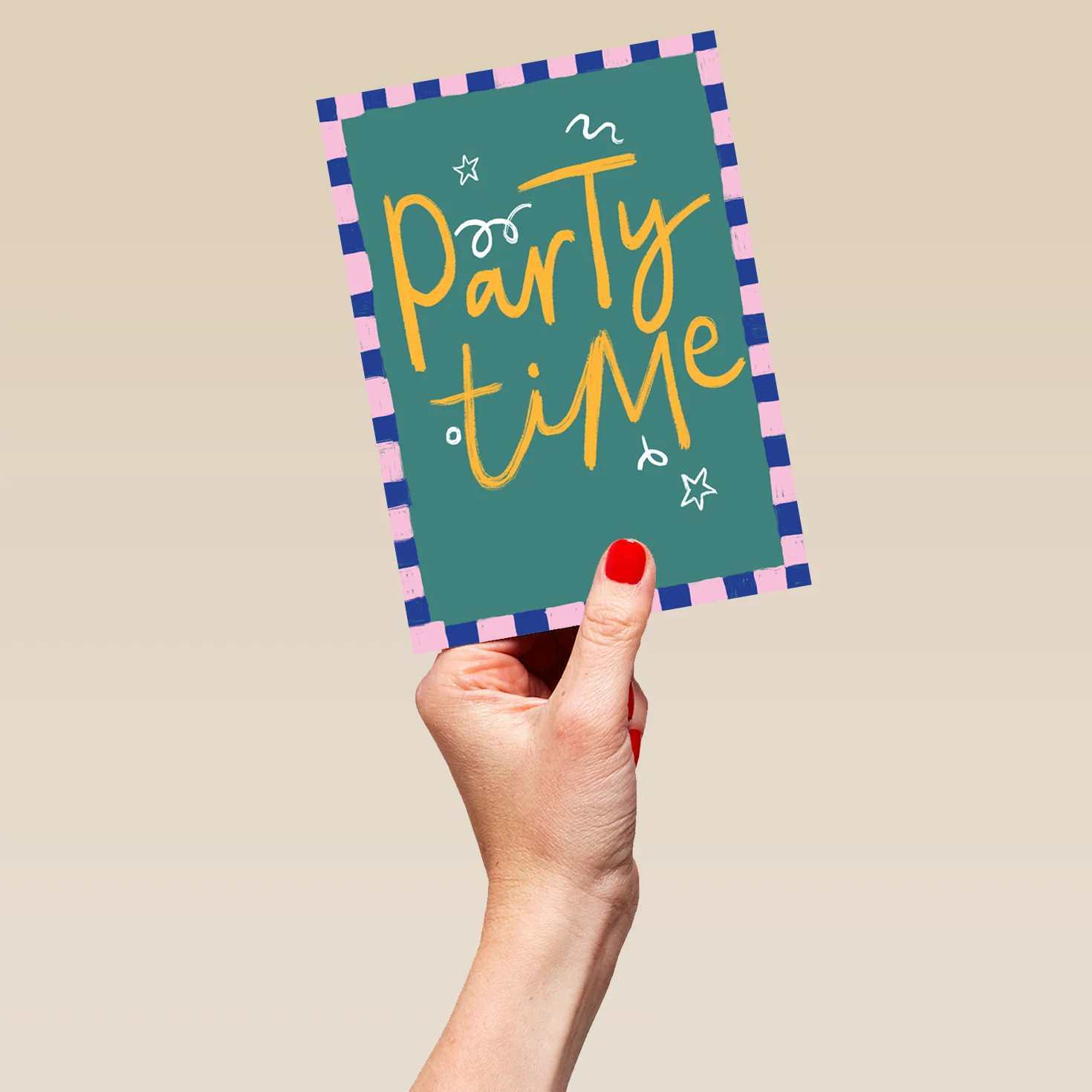 Personalised Green & Pink 'Party Time' Birthday Card - Image 5