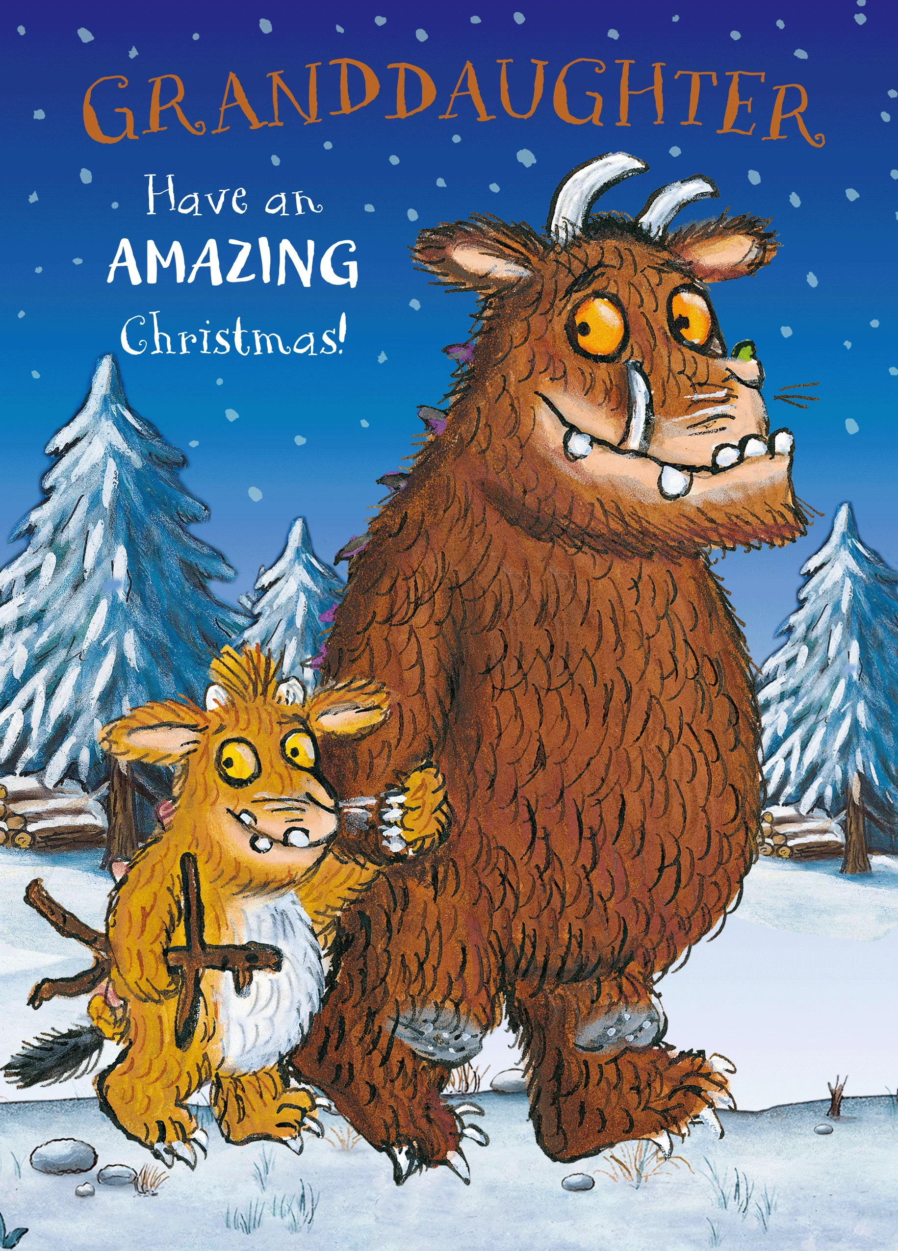 Personalised Gruffalo's Child Christmas Card for Granddaughter