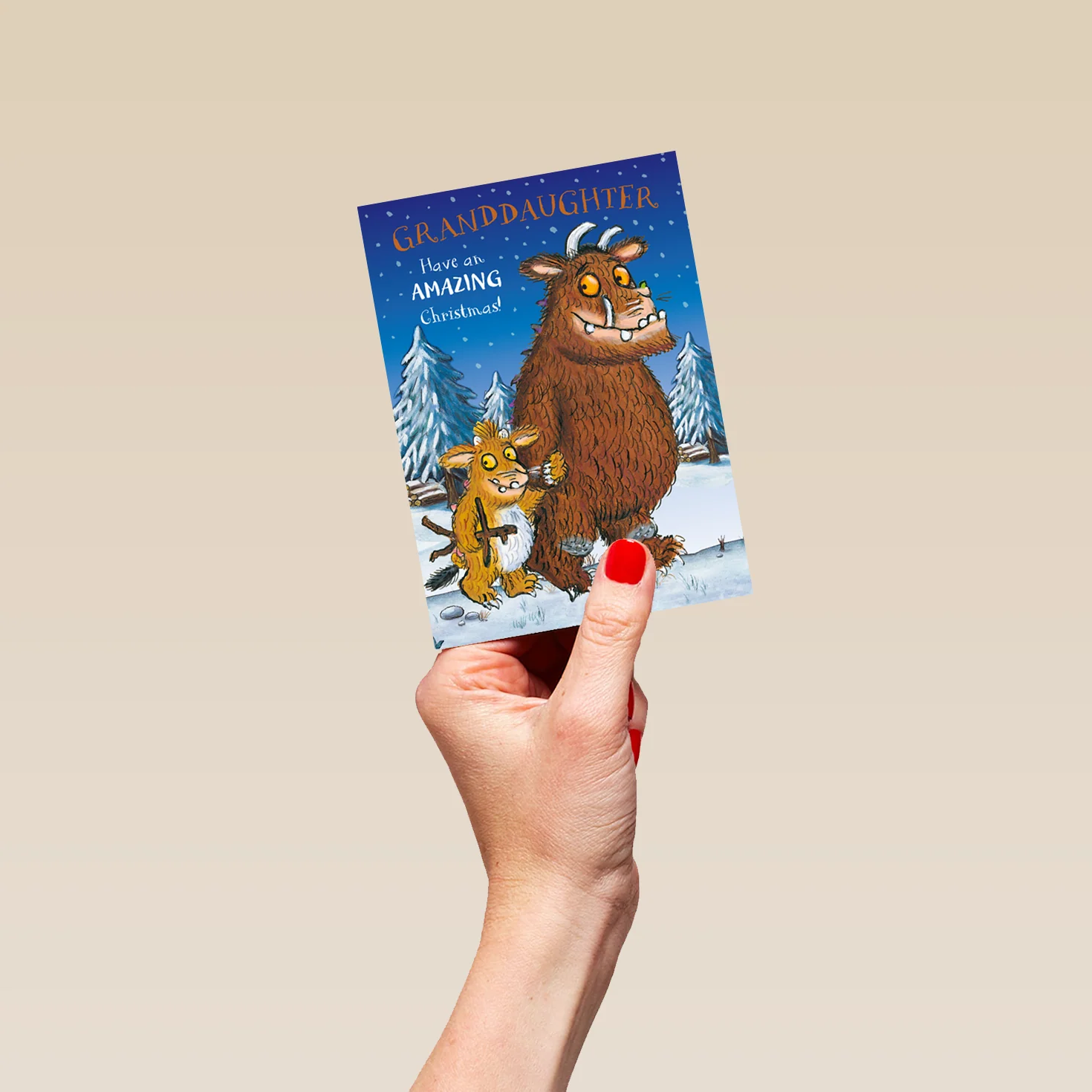 Personalised Gruffalo's Child Christmas Card for Granddaughter - Image 4