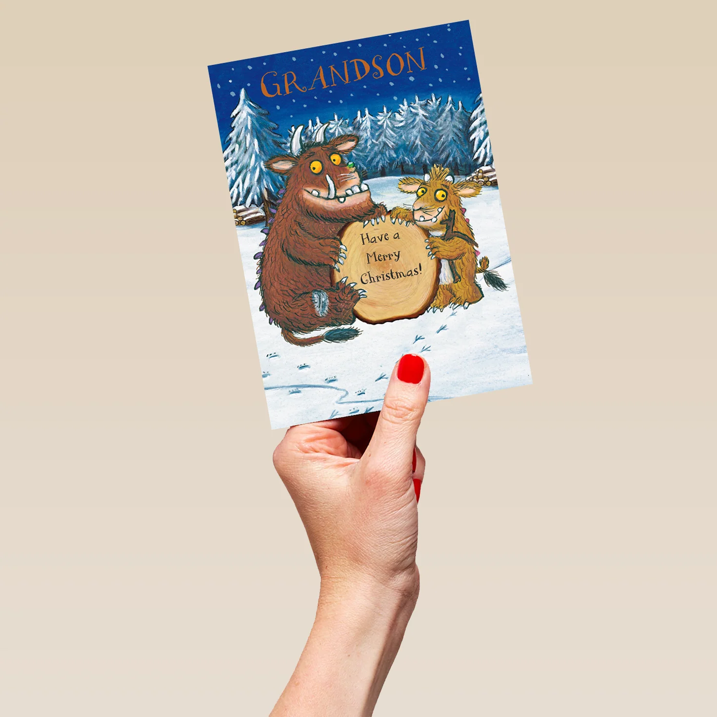 Personalised Gruffalo's Child Christmas Card for Grandson - Image 5