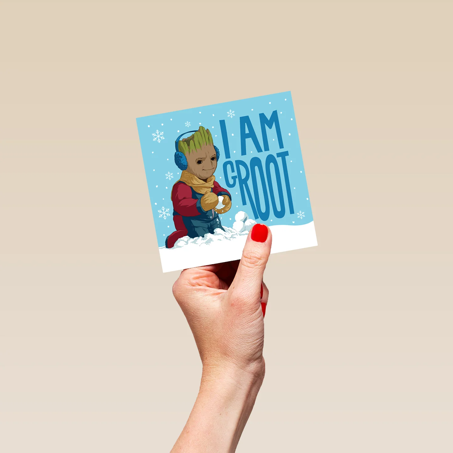 Personalised Guardians of the Galaxy 'I Am Groot' Christmas Card - Image 4