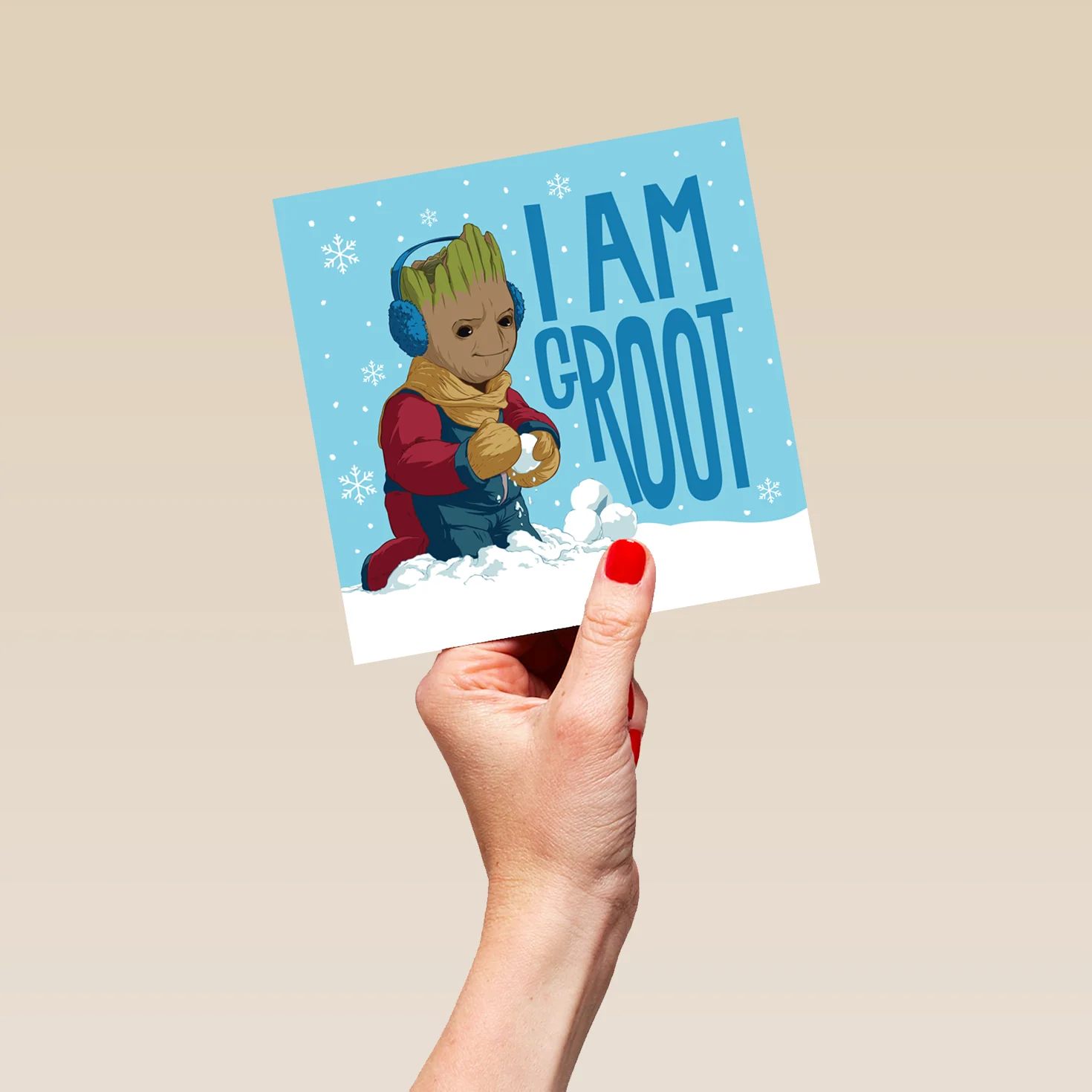 Personalised Guardians of the Galaxy 'I Am Groot' Christmas Card - Image 5