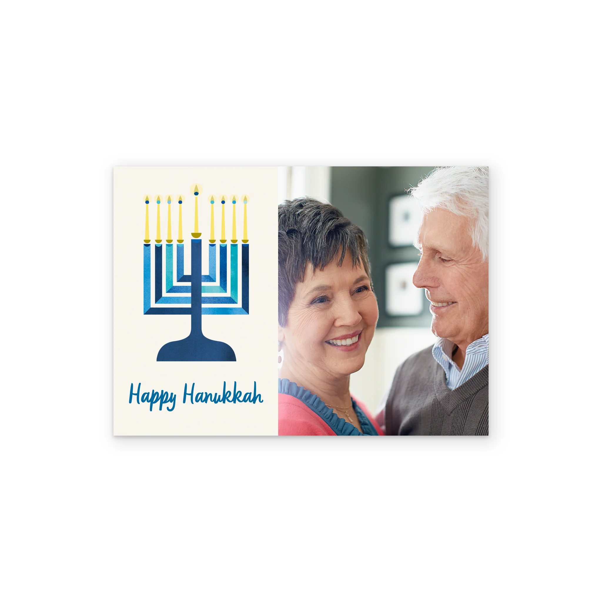 Personalised Half Page Photo Upload Hanukkah Card - Image 2