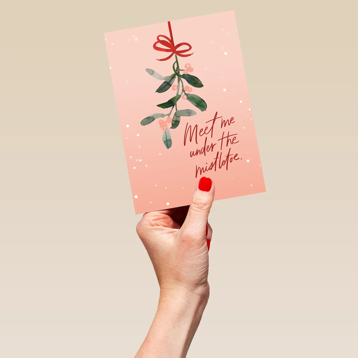 Personalised Hanging Mistletoe Christmas Card - Image 5