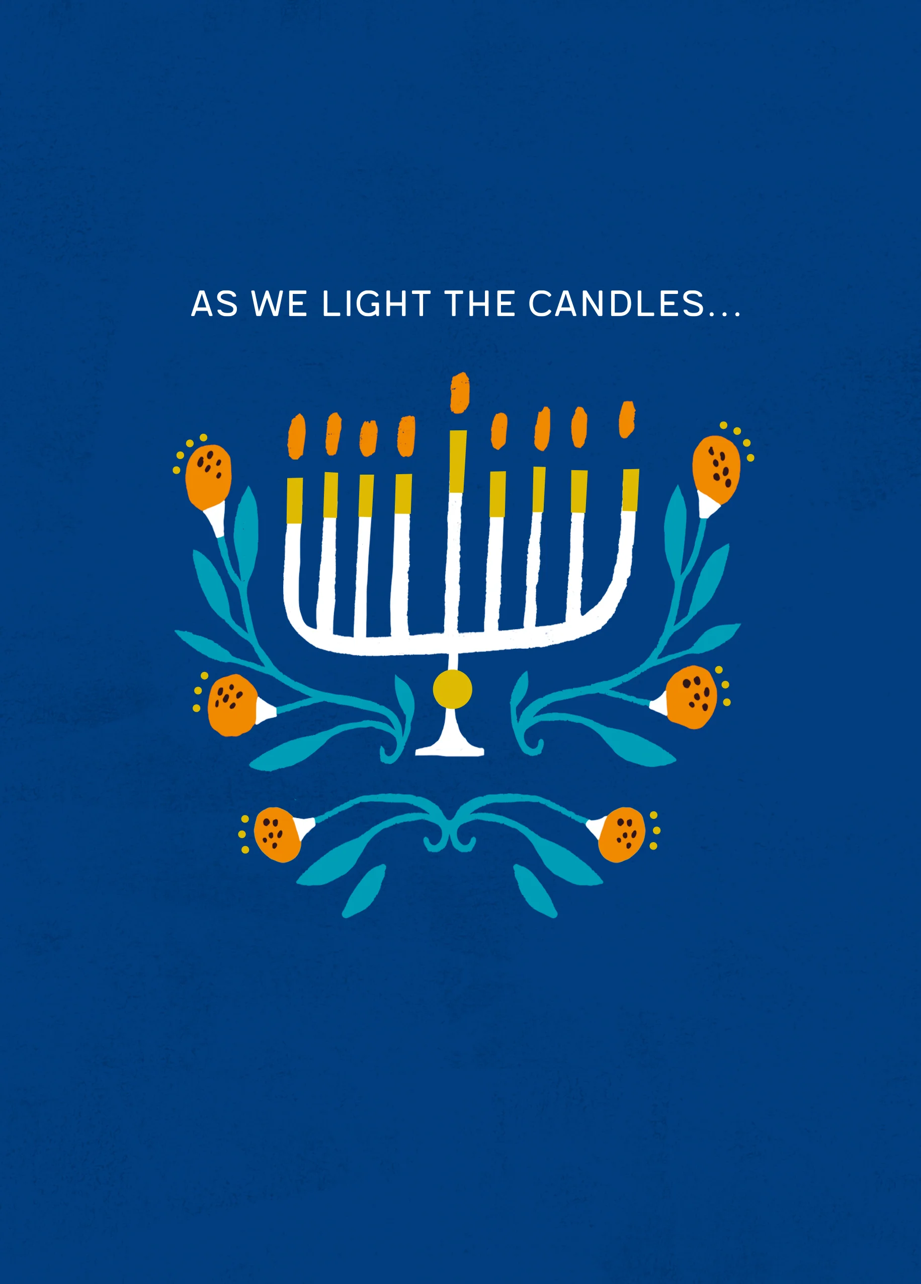 Personalised Hanukkah Menorah Card
