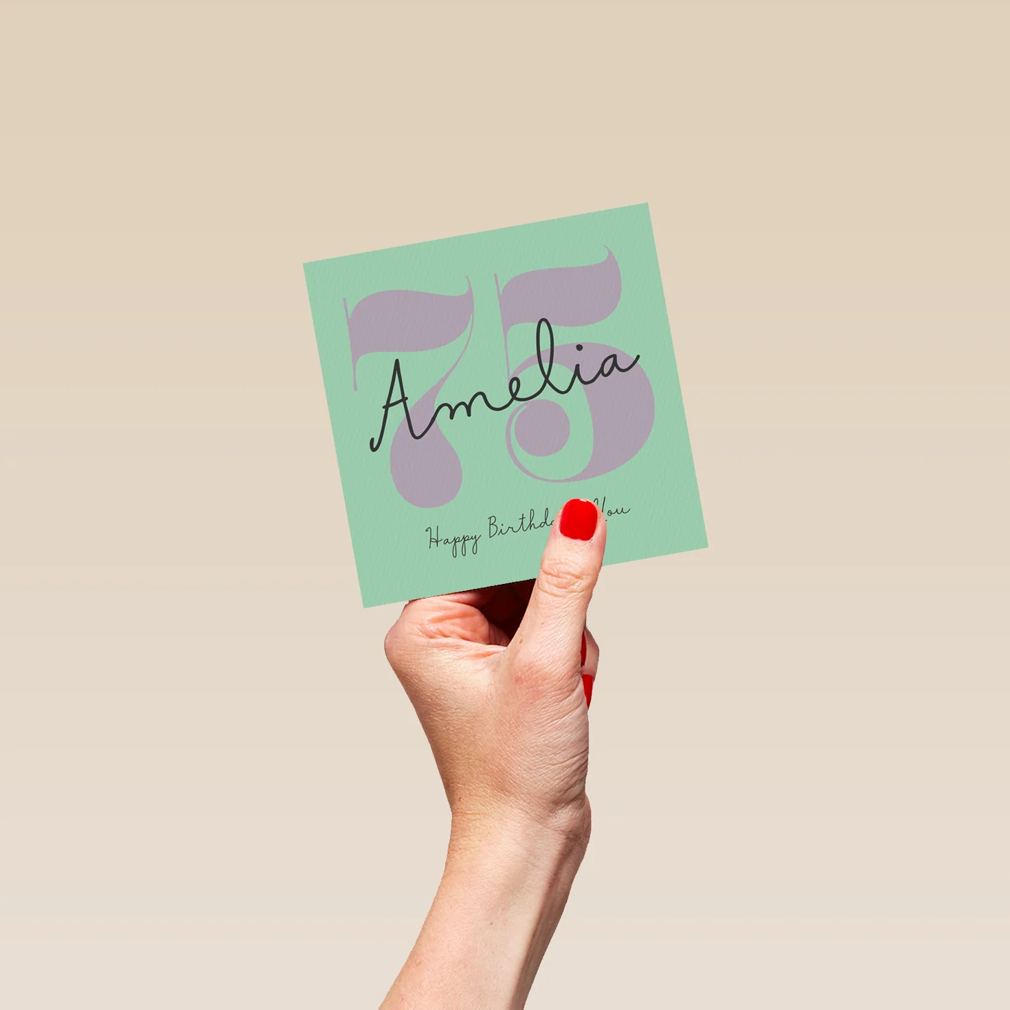 Personalised Happy 75th Birthday Card For Her - Image 4