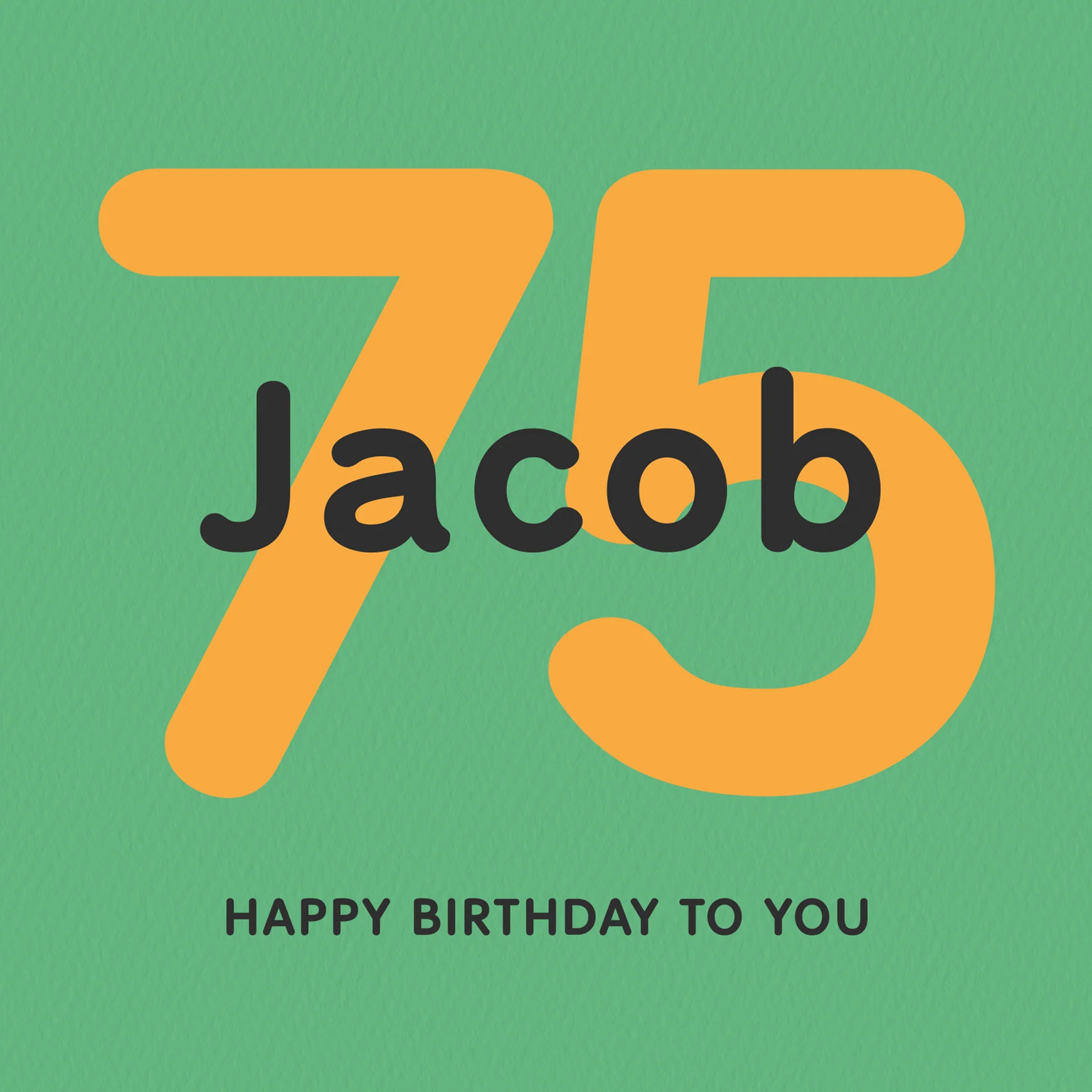 Personalised Happy 75th Birthday Card For Him