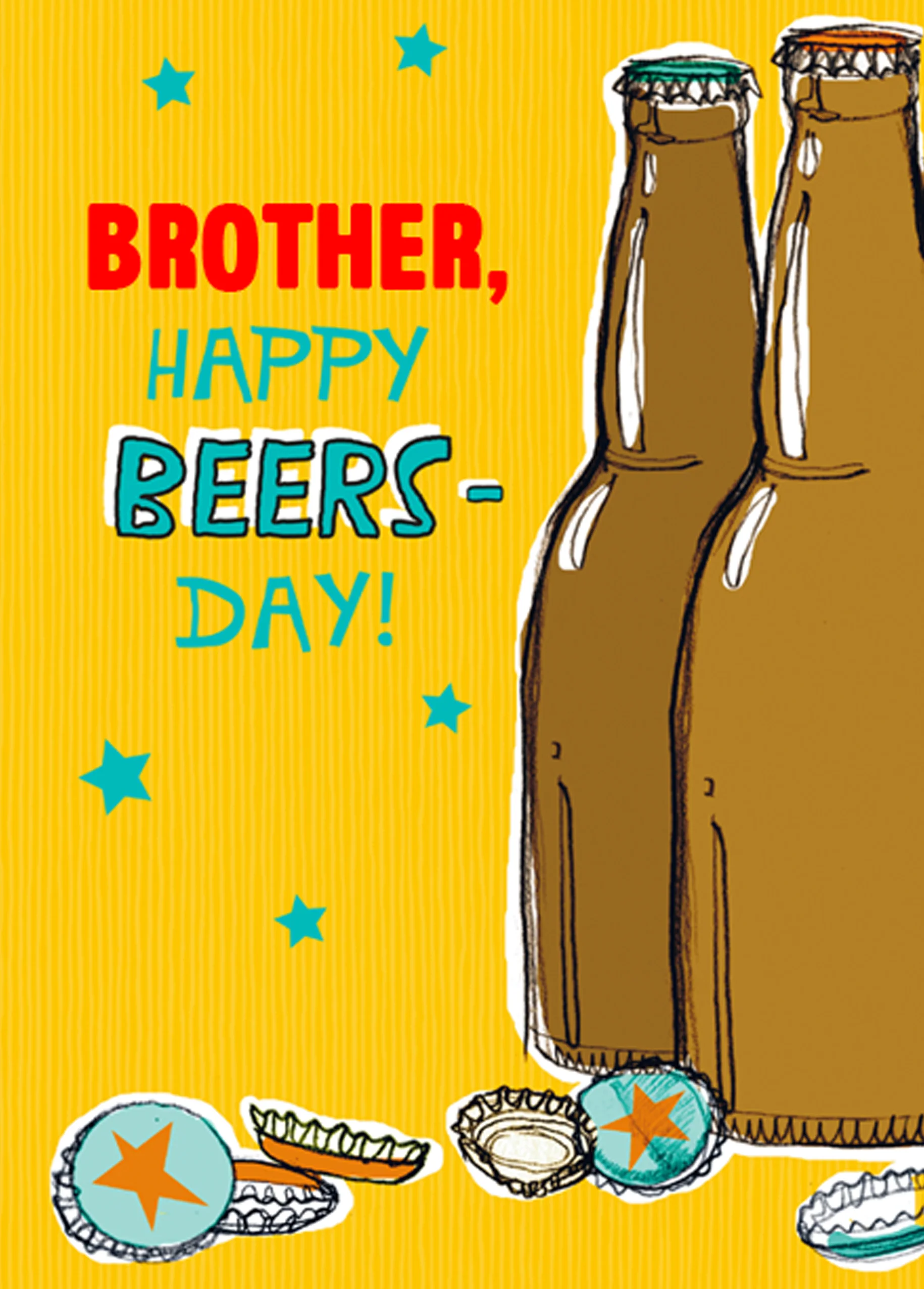 Personalised Happy Beers Day Brother Card