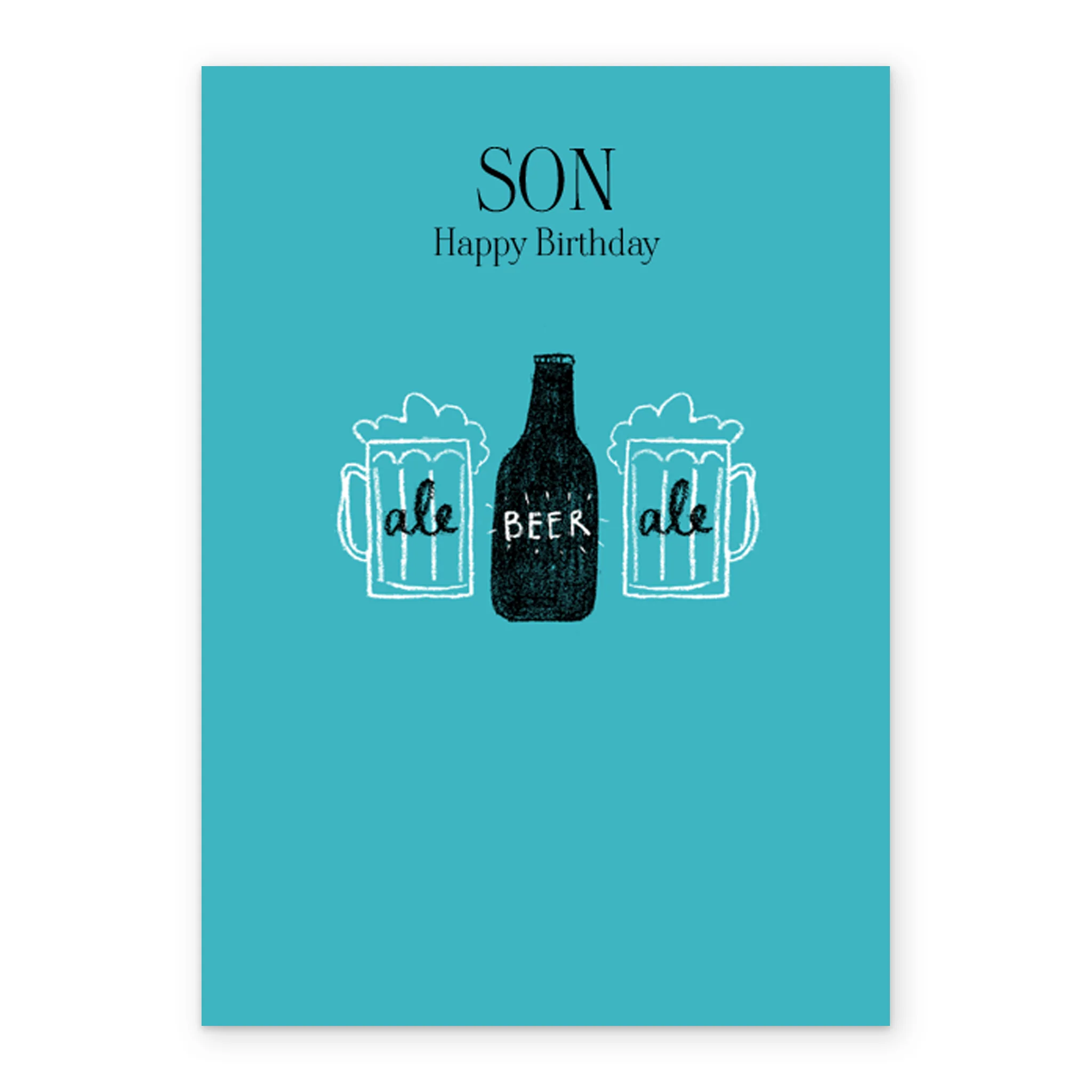 Personalised Happy Birthday Beer Glasses Card For Son - Image 2