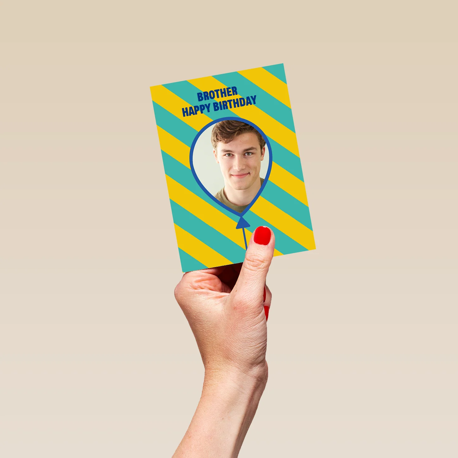 Personalised Happy Birthday Brother Photo Frame Card - Image 4