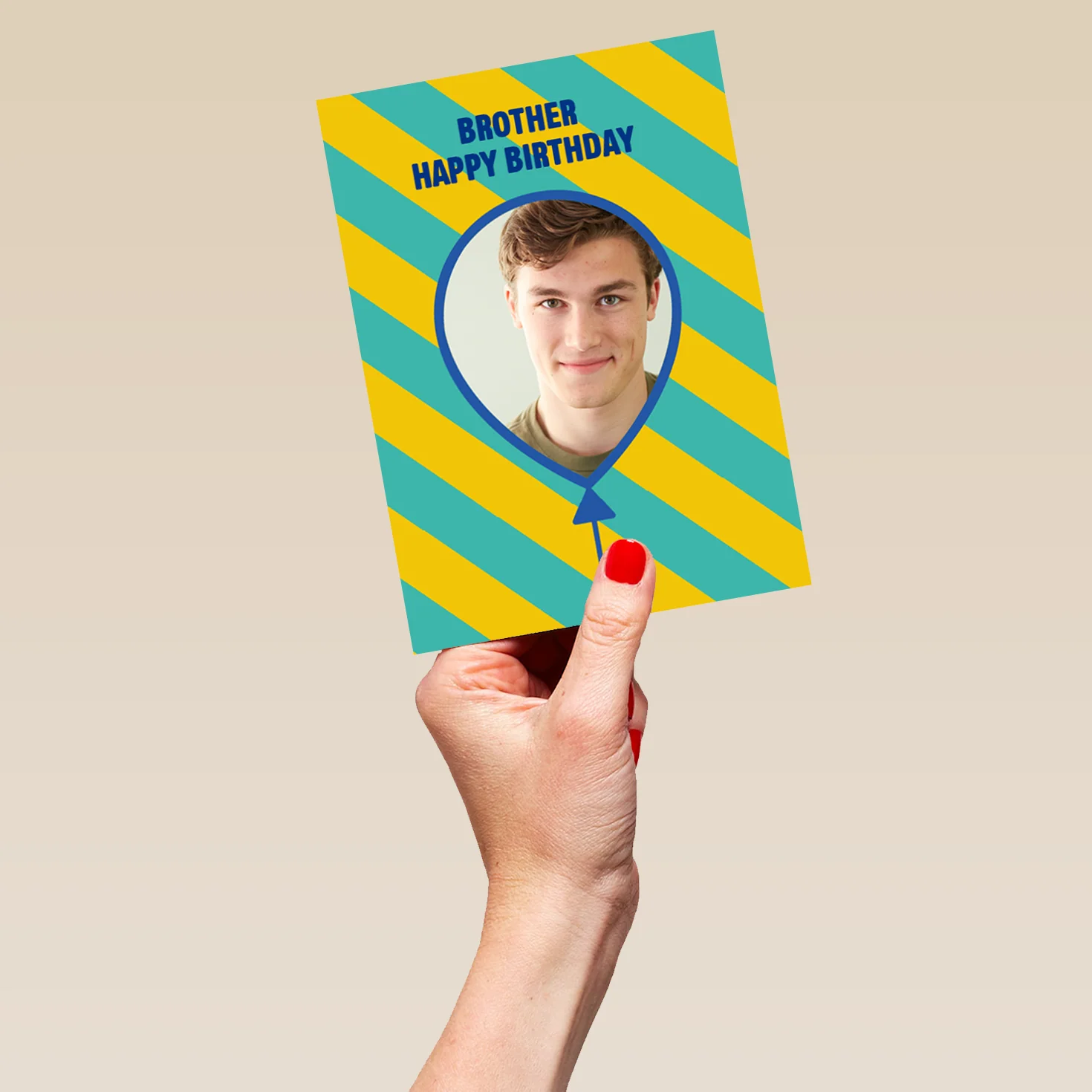 Personalised Happy Birthday Brother Photo Frame Card - Image 5