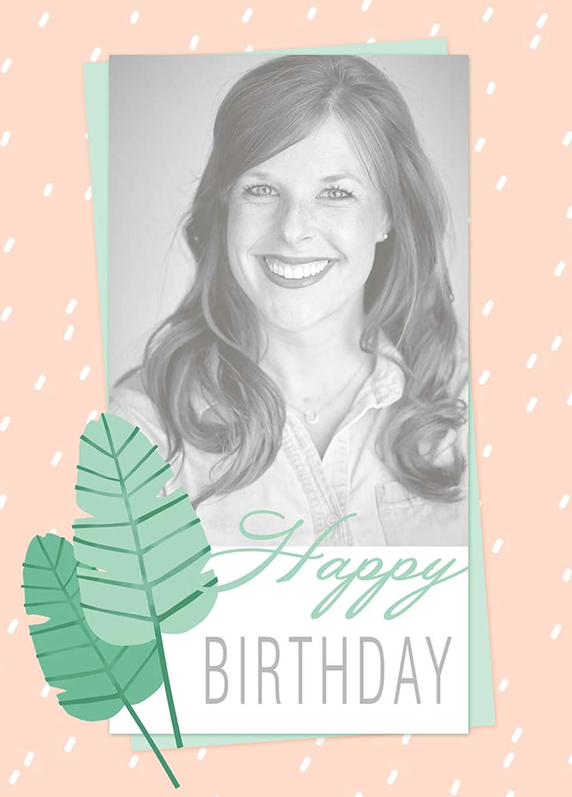 Personalised Happy Birthday Contemporary Photo Card