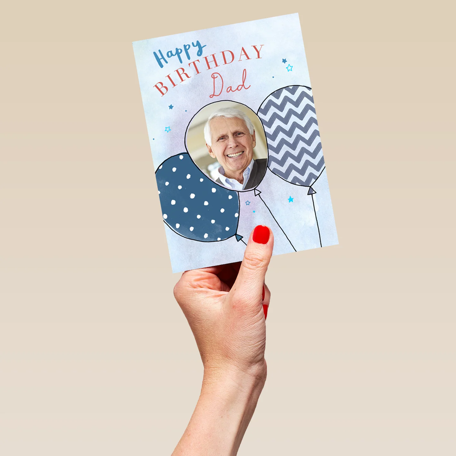 Personalised Happy Birthday Dad Balloons Card - Image 5