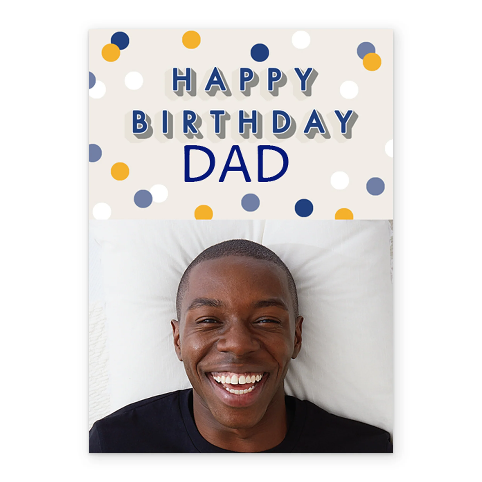 Personalised Happy Birthday Dad Text Photo Card - Image 2