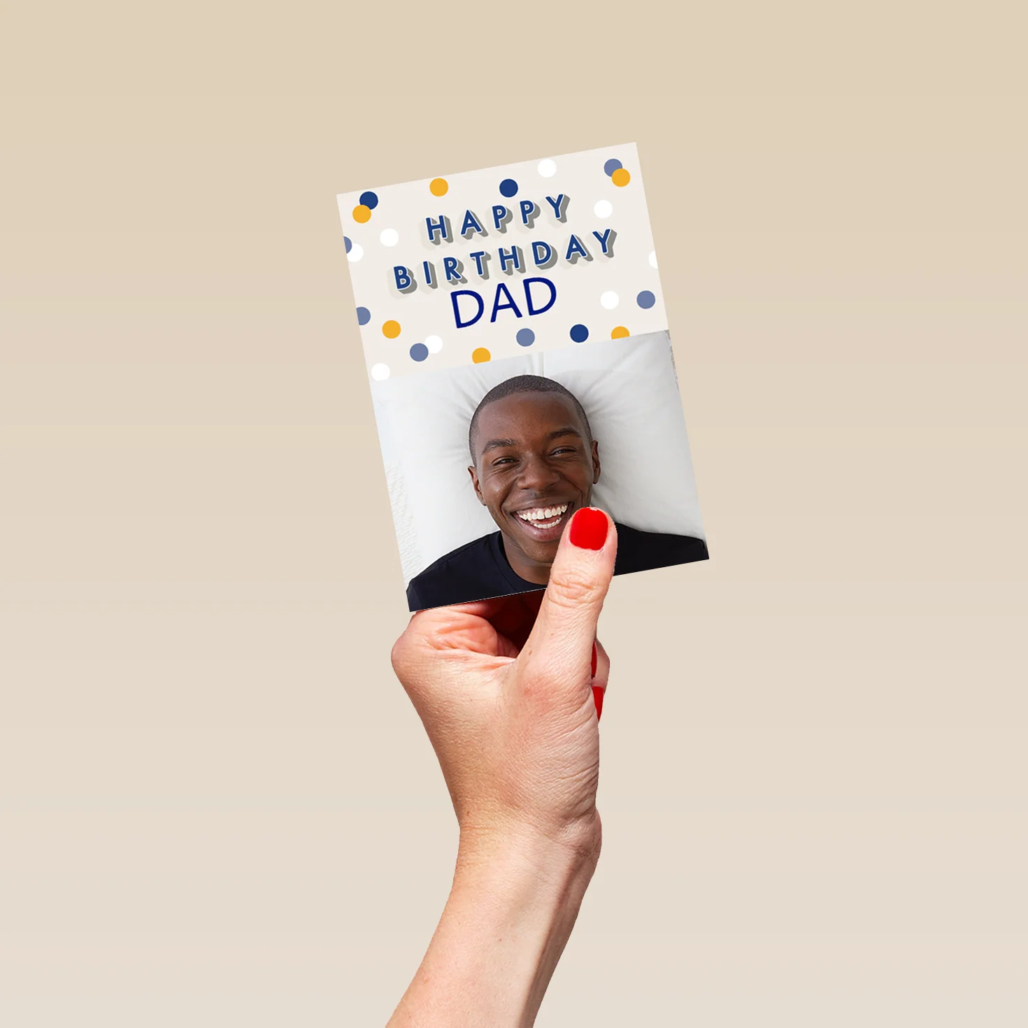 Personalised Happy Birthday Dad Text Photo Card - Image 4