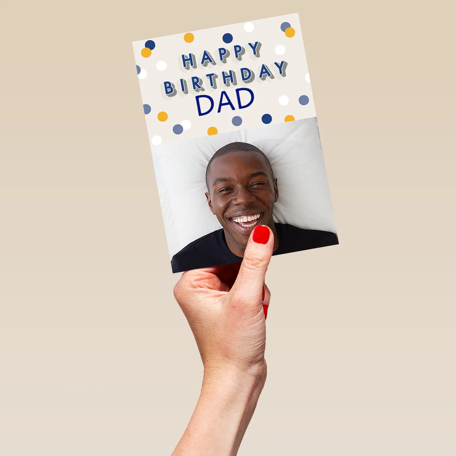 Personalised Happy Birthday Dad Text Photo Card - Image 5
