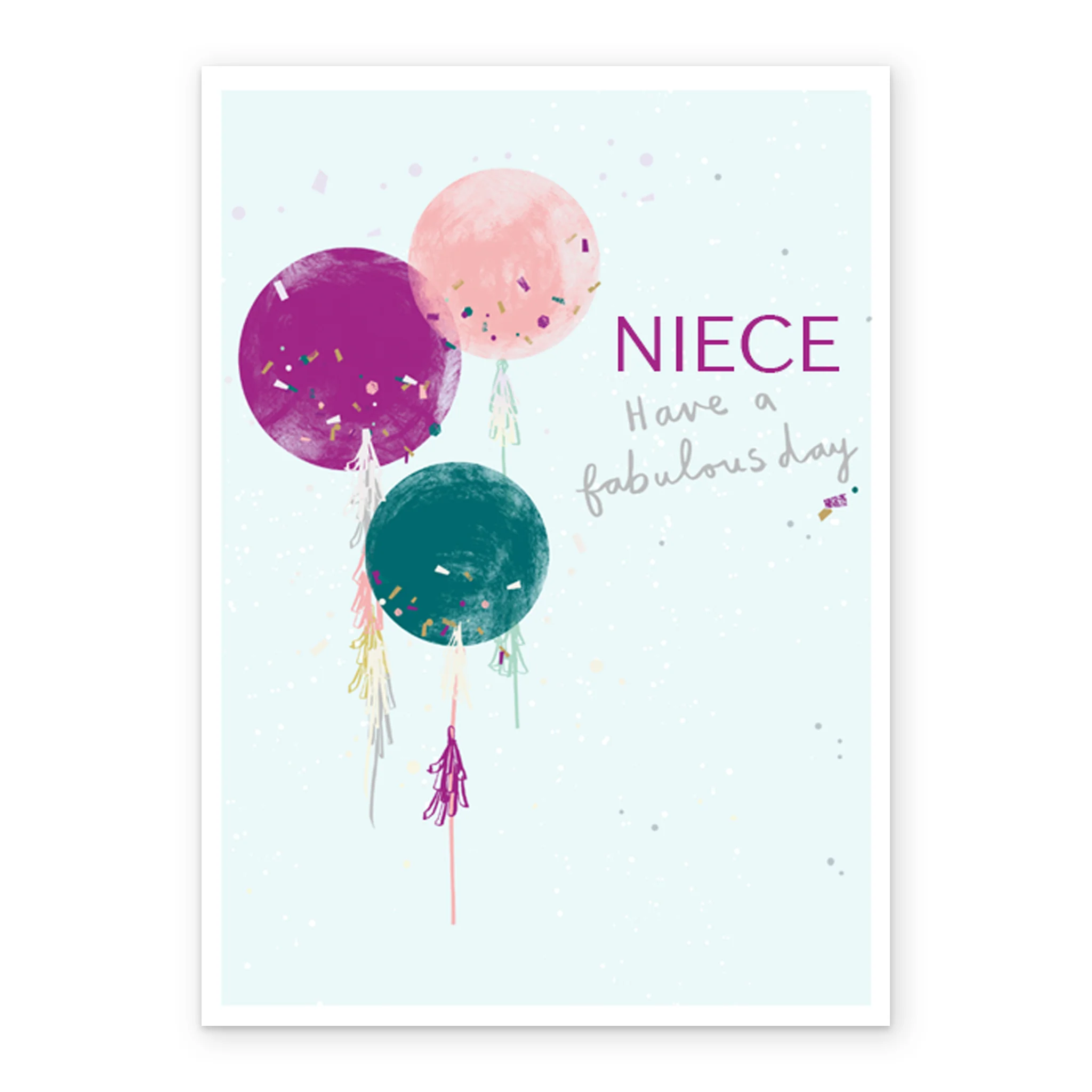 Personalised Happy Birthday Niece Balloons Card - Image 2