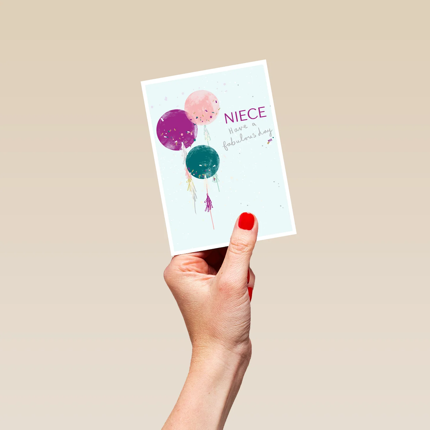 Personalised Happy Birthday Niece Balloons Card - Image 4