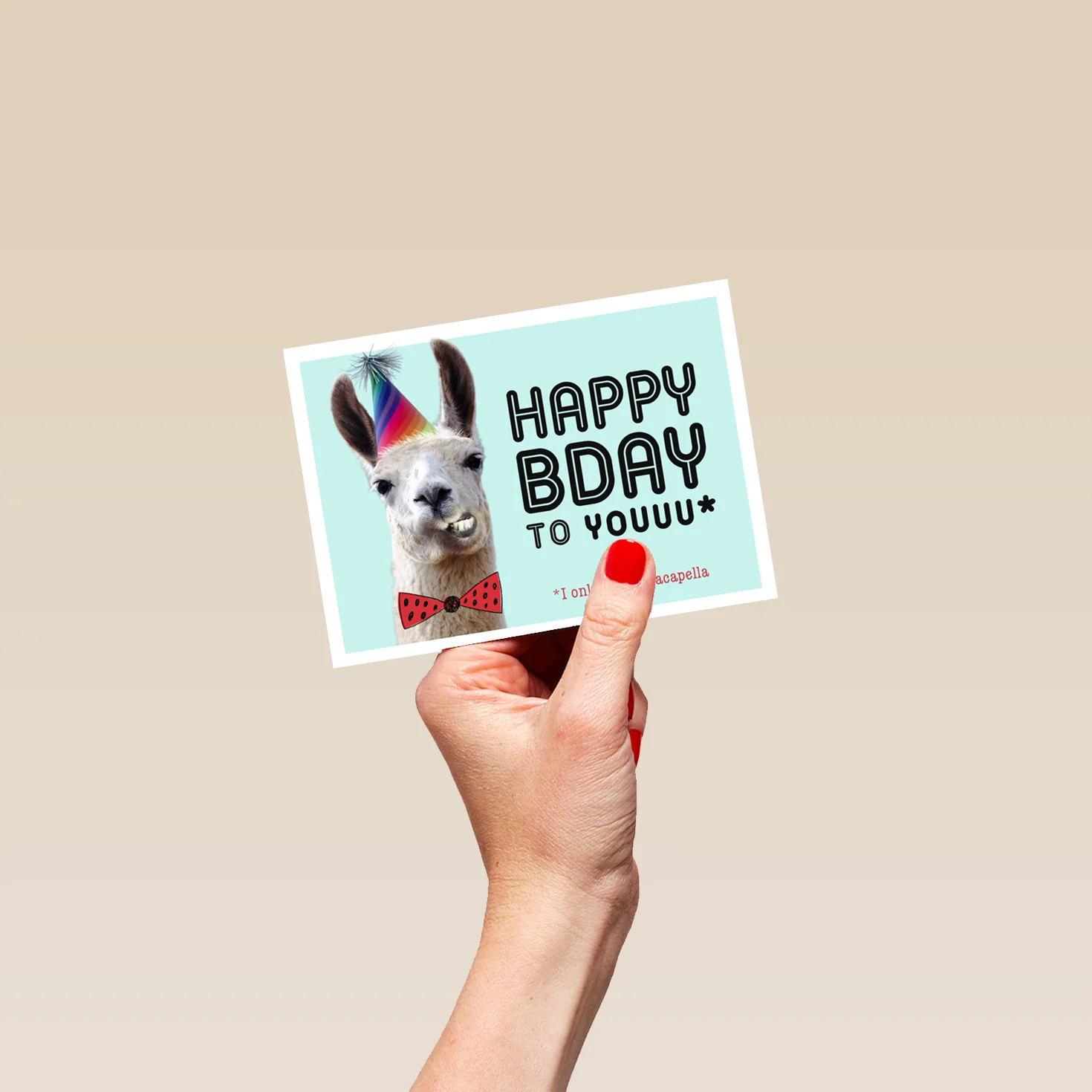 Personalised Happy Birthday Party Alpaca Card - Image 4