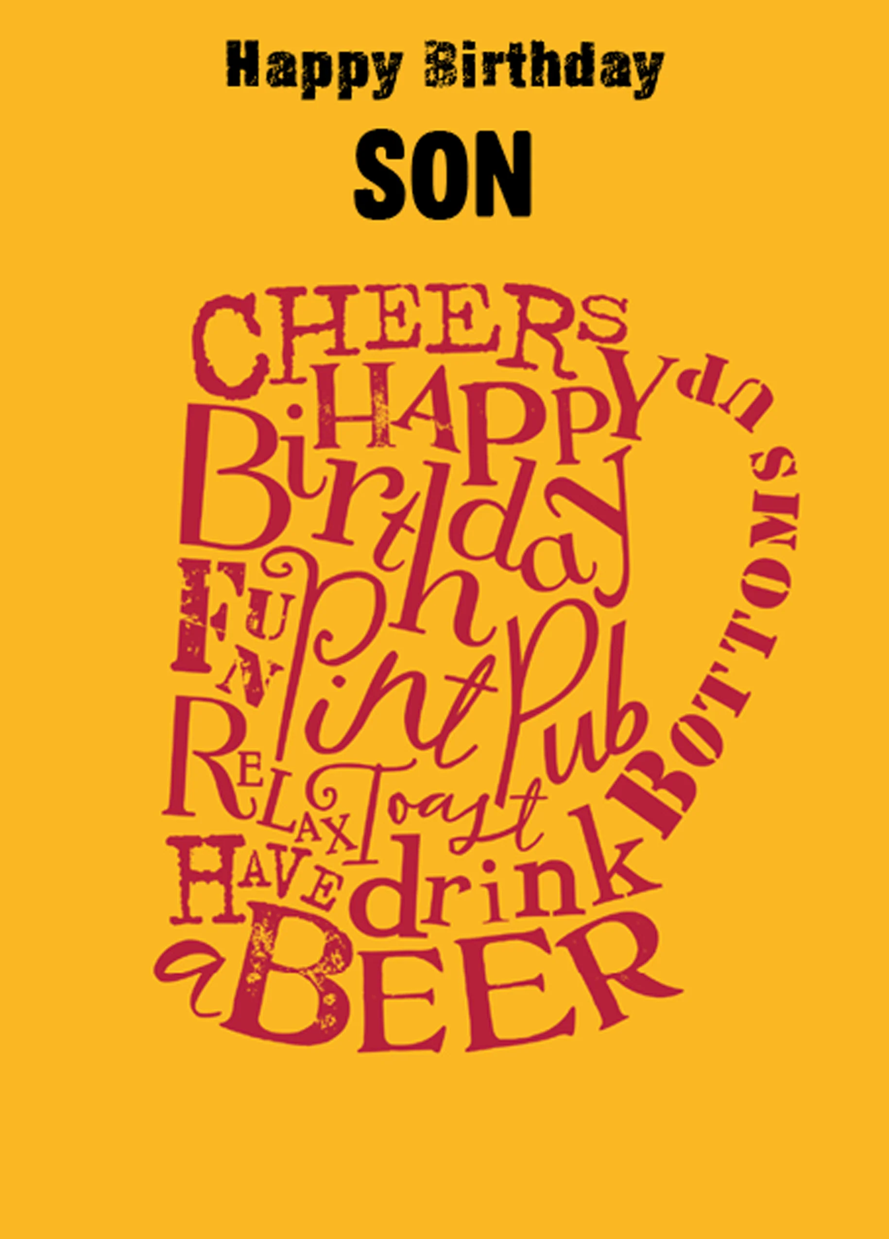 Personalised Happy Birthday Son Beer Tankard Card