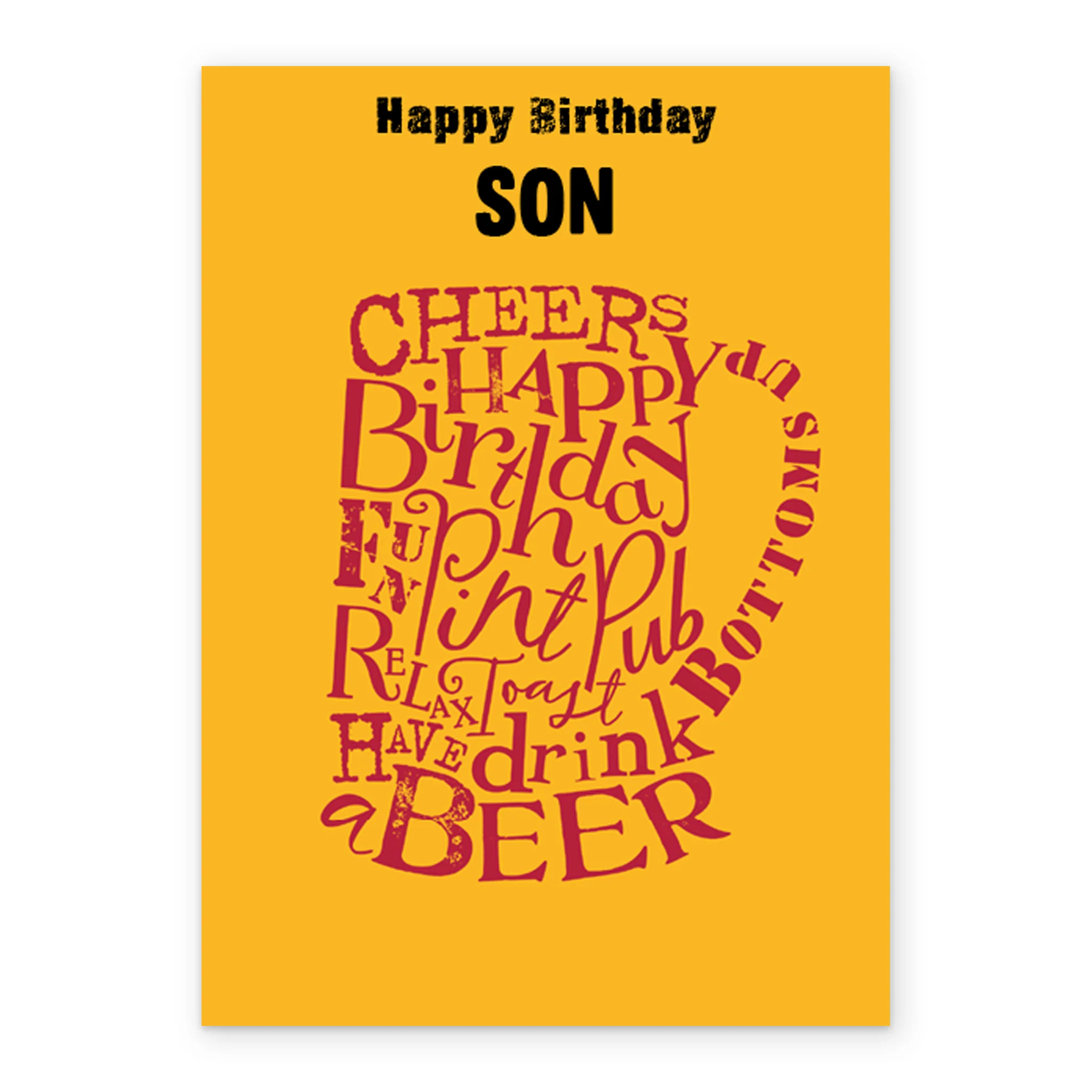 Personalised Happy Birthday Son Beer Tankard Card - Image 2