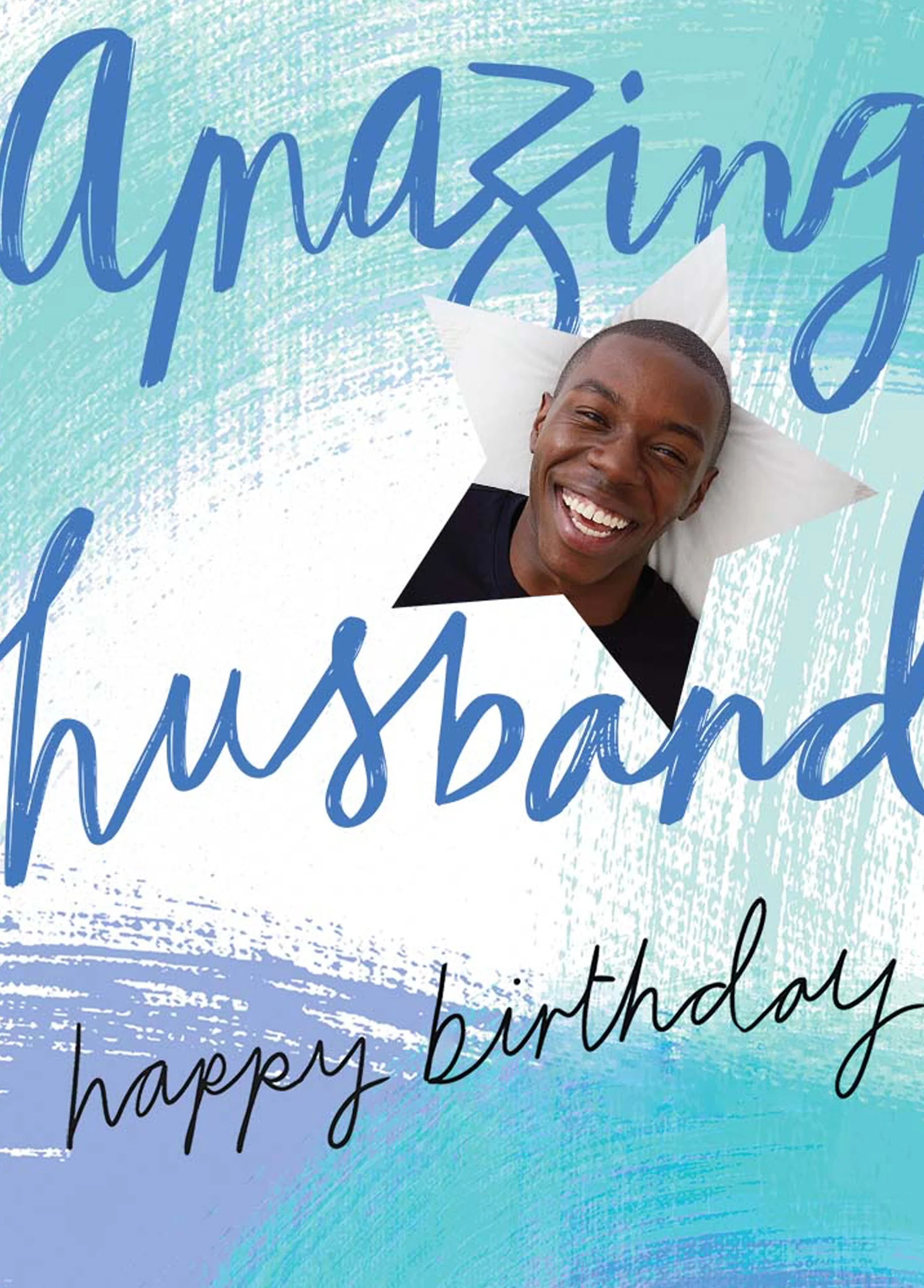 Personalised Happy Birthday To An Amazing Husband Photo Card