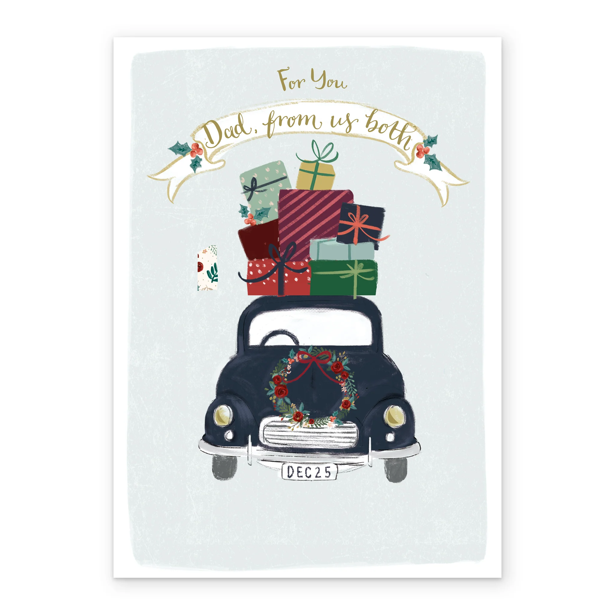 Personalised Happy Christmas Dad From Us Both Card - Image 2