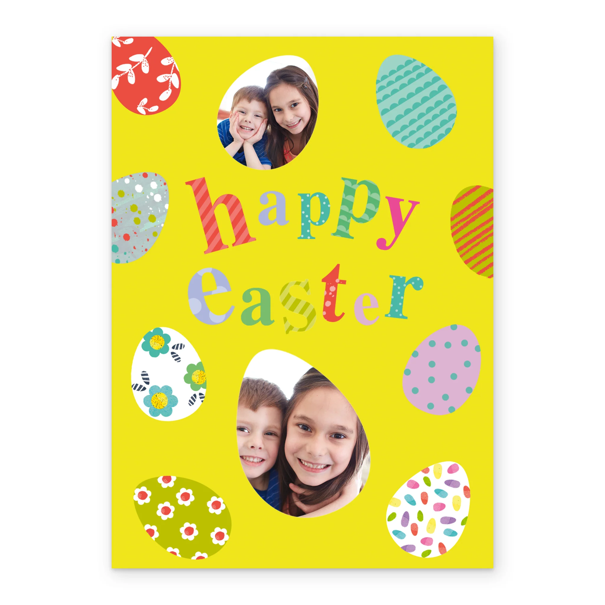 Personalised Happy Egg Collage Photo Upload Easter Card - Image 2