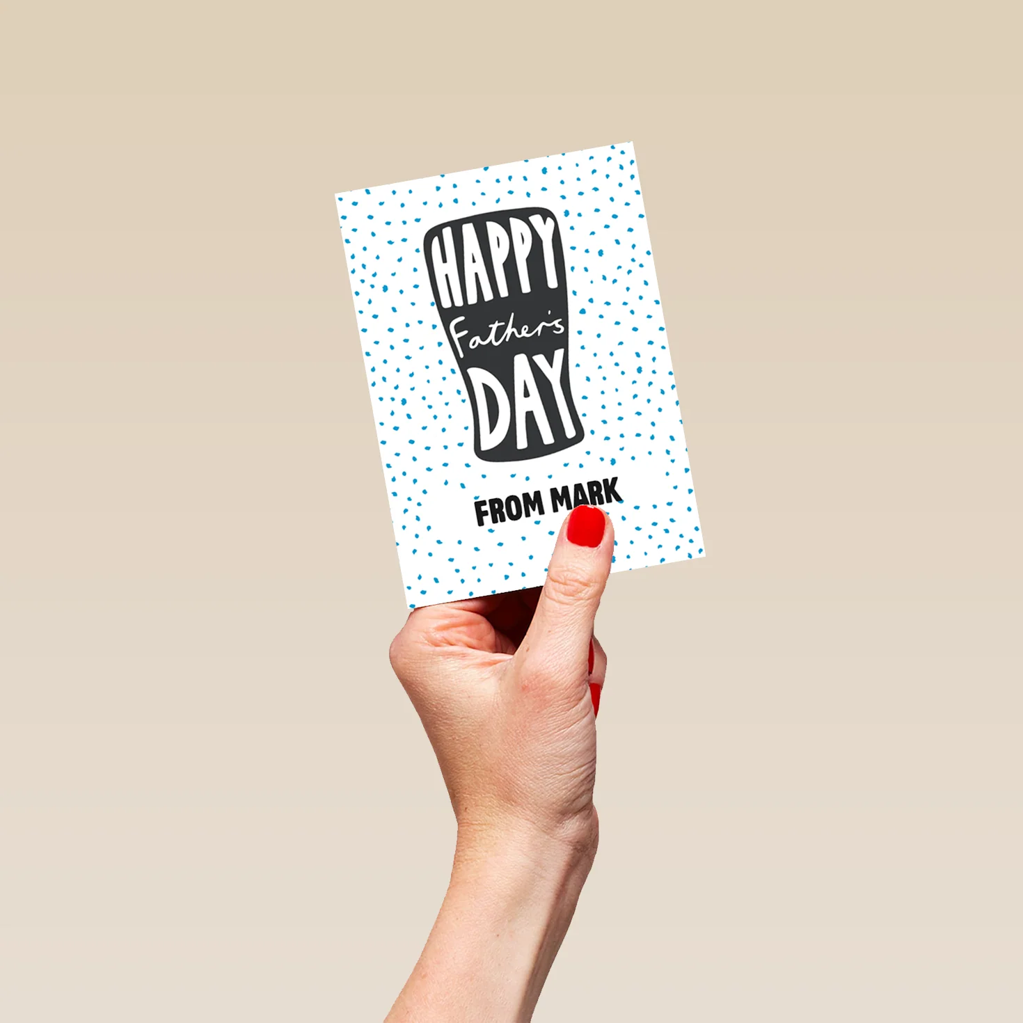Personalised Happy Father's Day Modern Design Card - Image 4