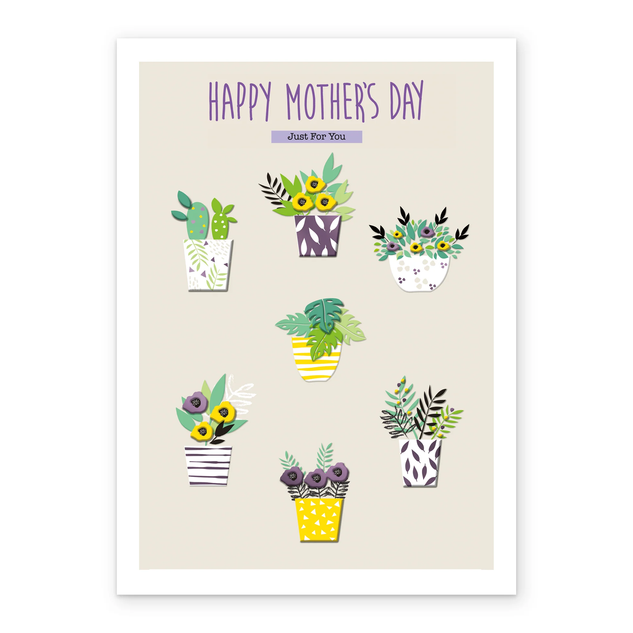 Personalised Happy Flowers & Houseplants Mother's Day Card - Image 2
