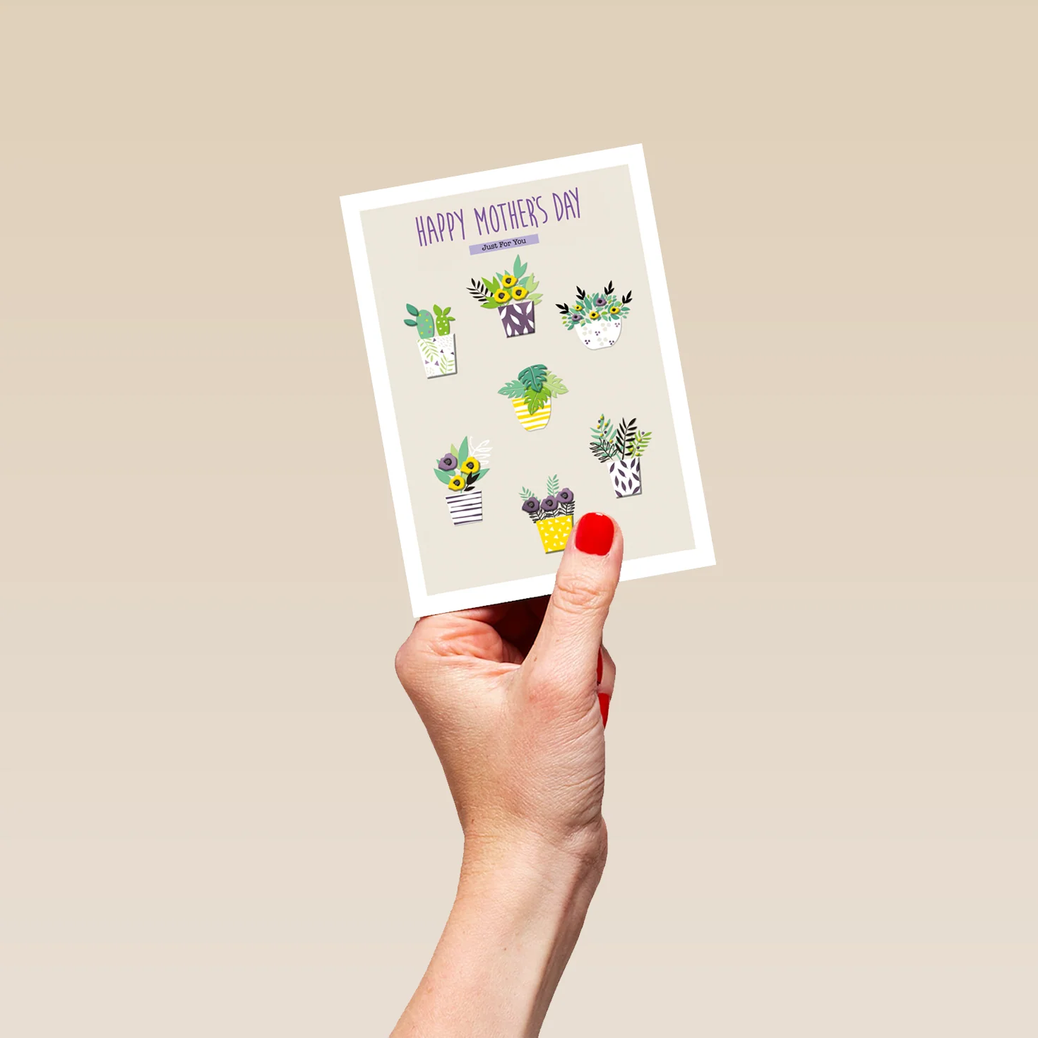 Personalised Happy Flowers & Houseplants Mother's Day Card - Image 4