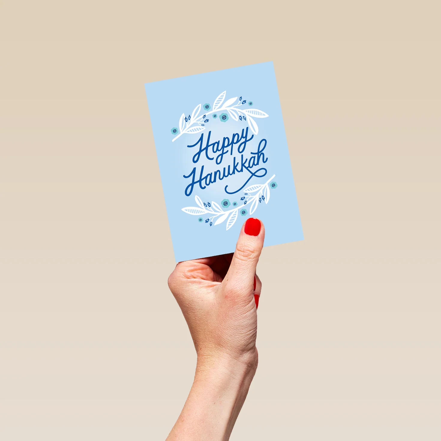 Personalised Happy Hanukkah Winter Festival Card - Image 4