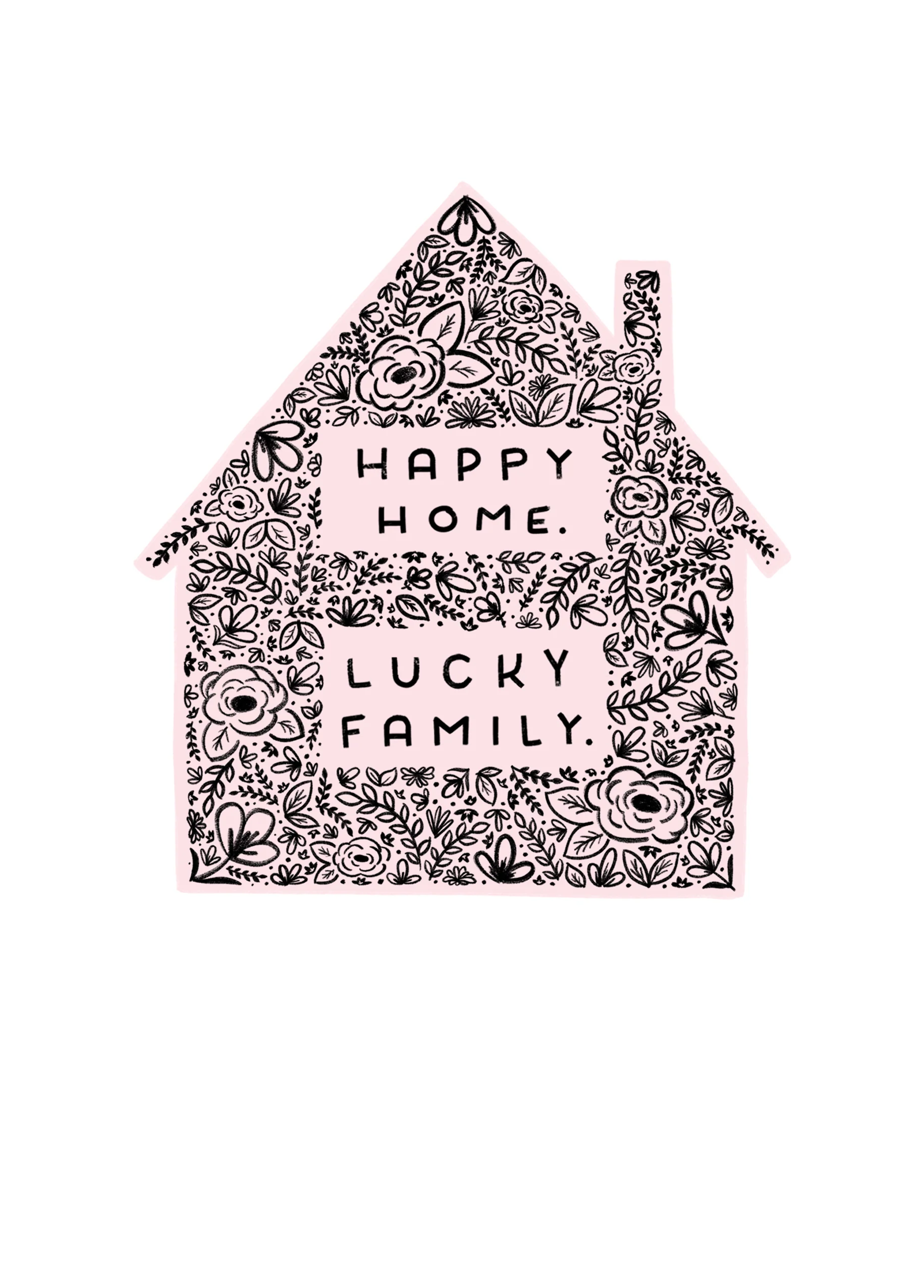 Personalised 'Happy Home' House Design Mother's Day Card