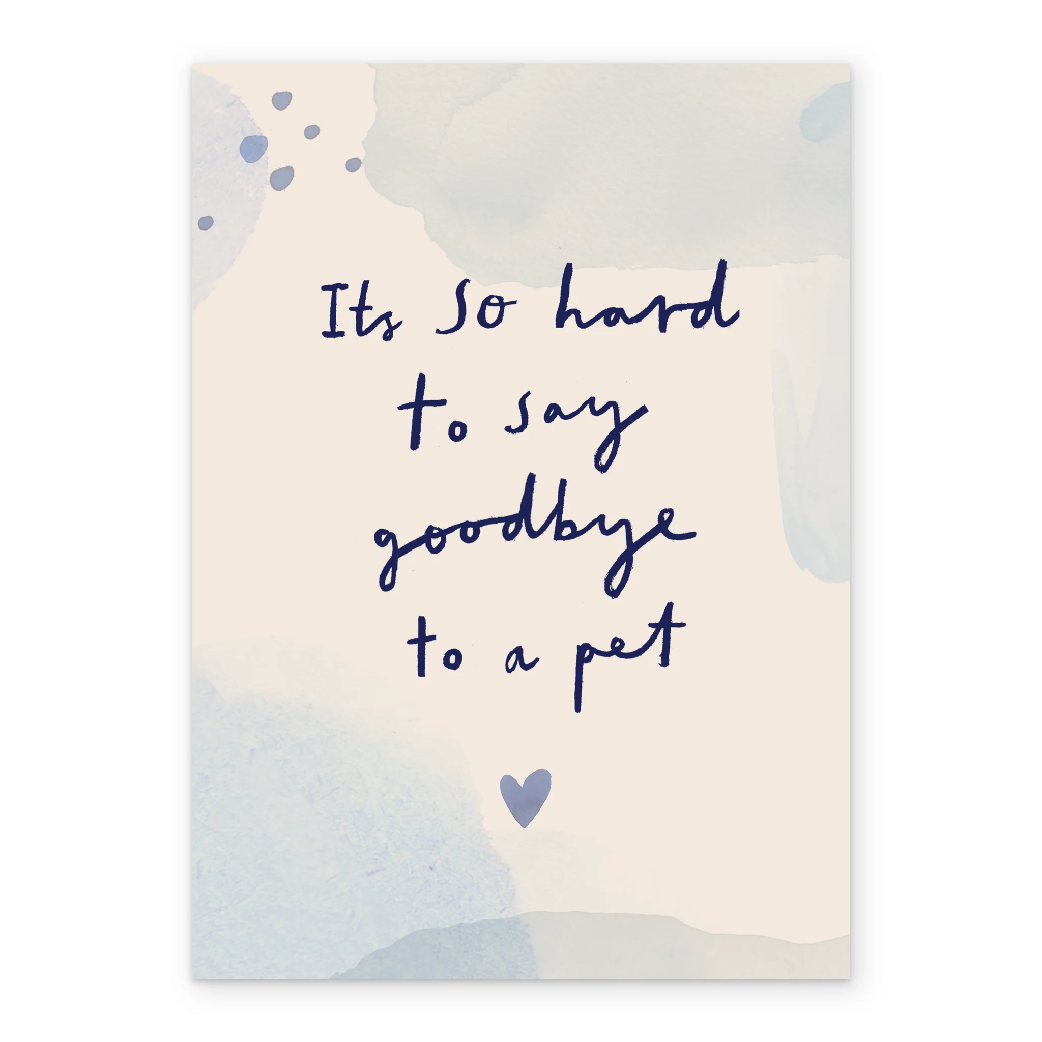 Personalised 'Hard to Say Goodbye' Pet Loss Sympathy Card - Image 2