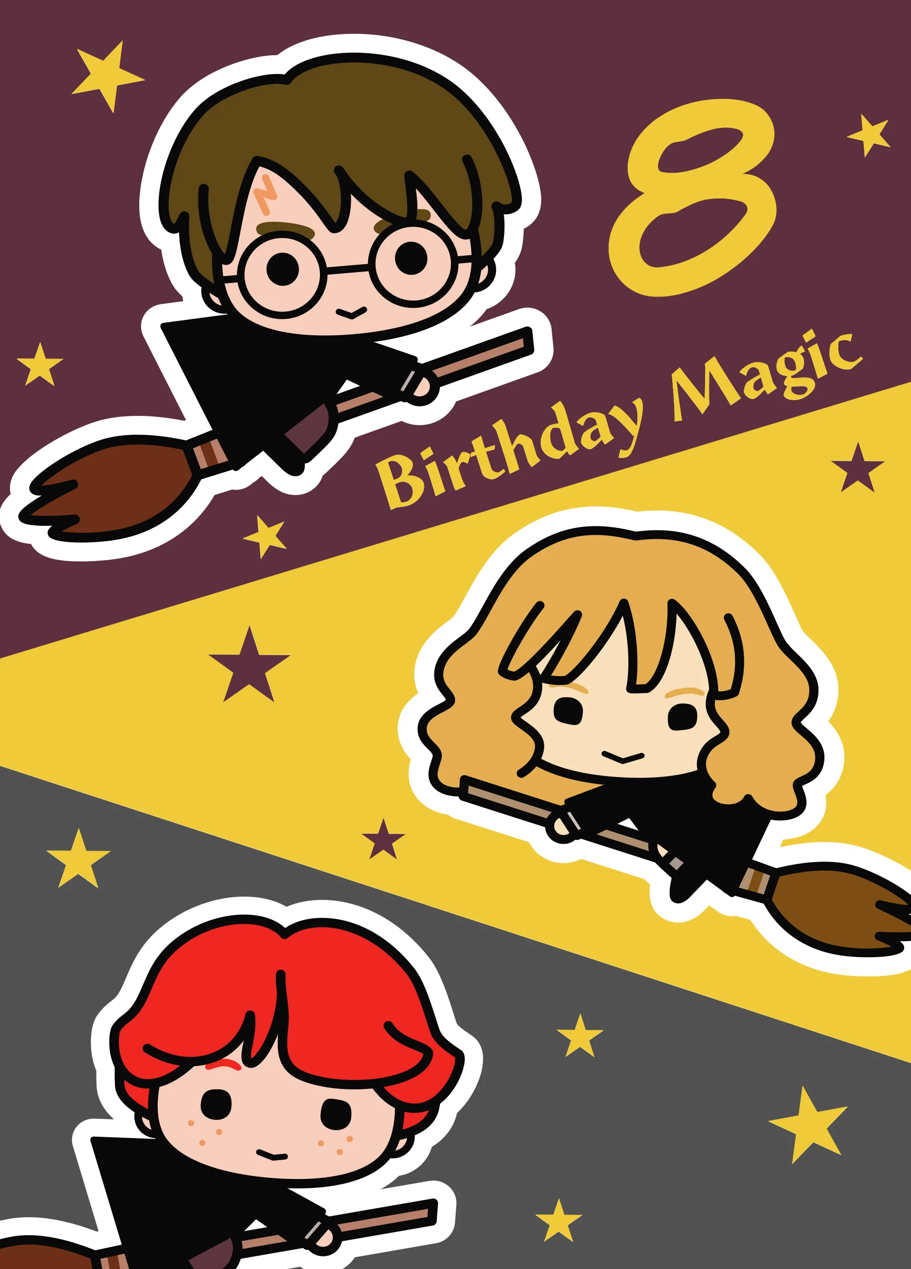 Personalised Harry Potter™ 8th Birthday Card