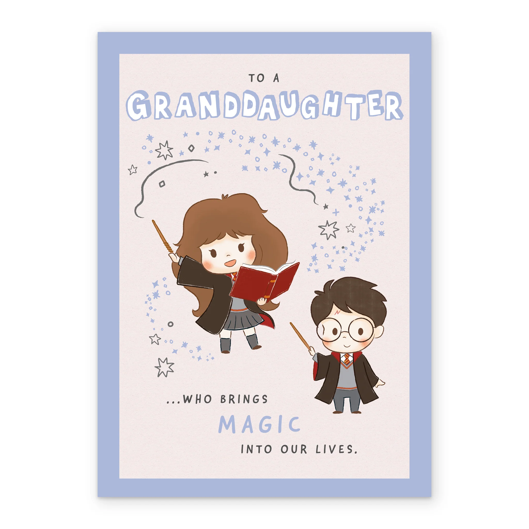 Personalised Harry Potter™ And Hermione Magic Birthday Card For Granddaughter - Image 2