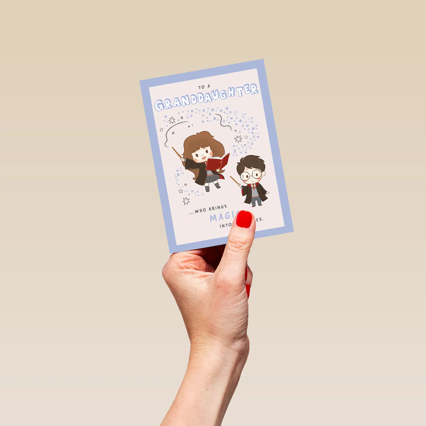 Personalised Harry Potter™ And Hermione Magic Birthday Card For Granddaughter - Image 4