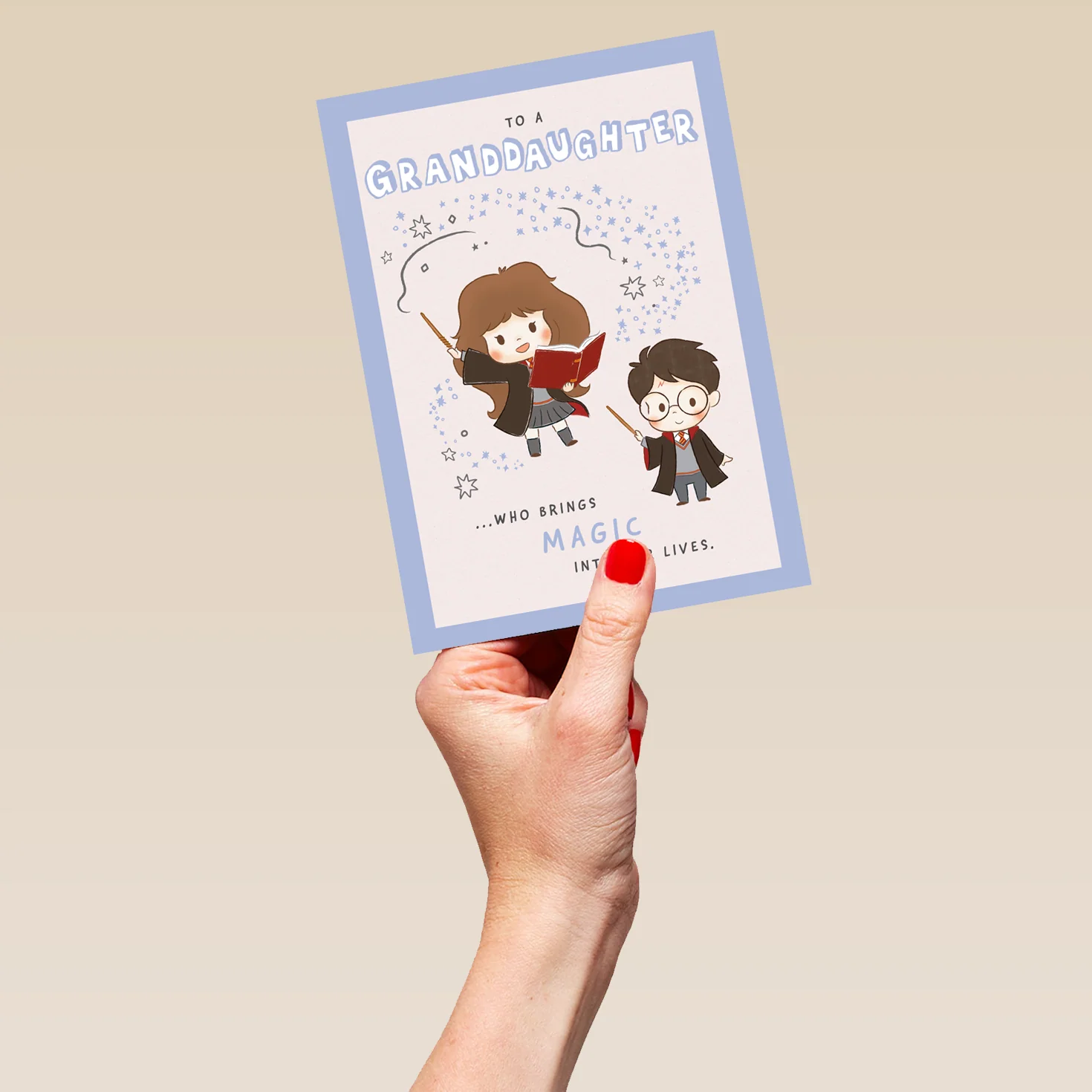 Personalised Harry Potter™ And Hermione Magic Birthday Card For Granddaughter - Image 5