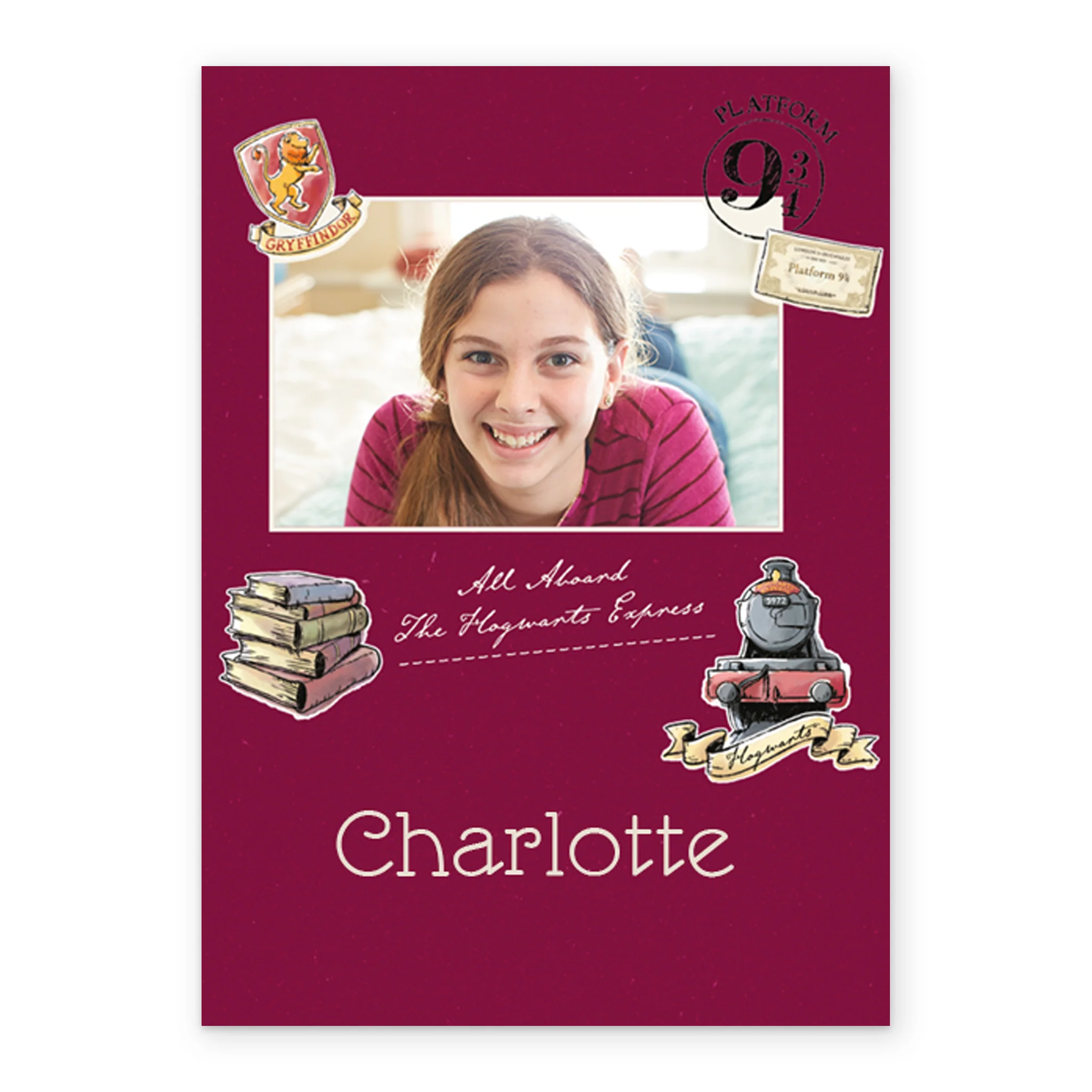 Personalised Harry Potter™ Hogwarts Photo Birthday Card - Image 2